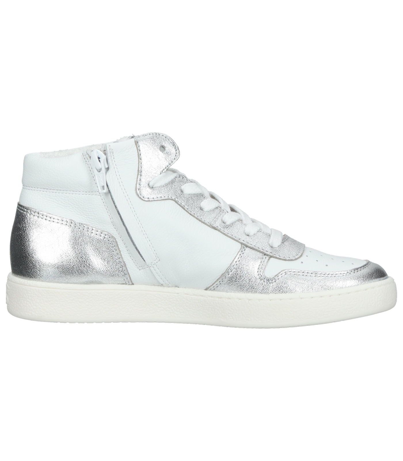 Paul Green Sneaker Glattleder Sneaker Silber Weiß