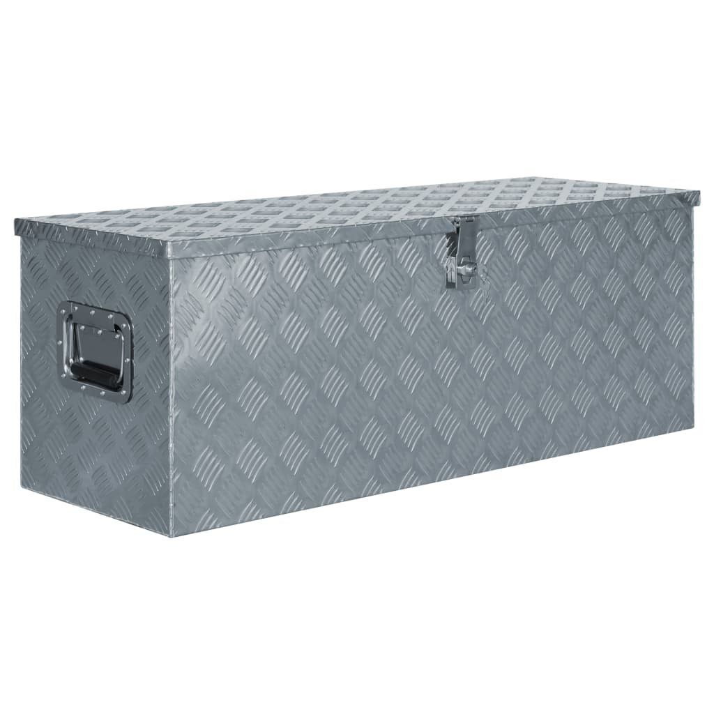 vidaXL Werkzeugbox Aluminiumkiste 110,5×38,5×40 cm Silbern (1 St)