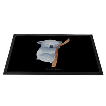 Fußmatte 60 x 90 cm Koalabär - Schwarz - Geschenk, Tiere, süße Tiermotive, gut, Mr. & Mrs. Panda, Höhe: 0 mm