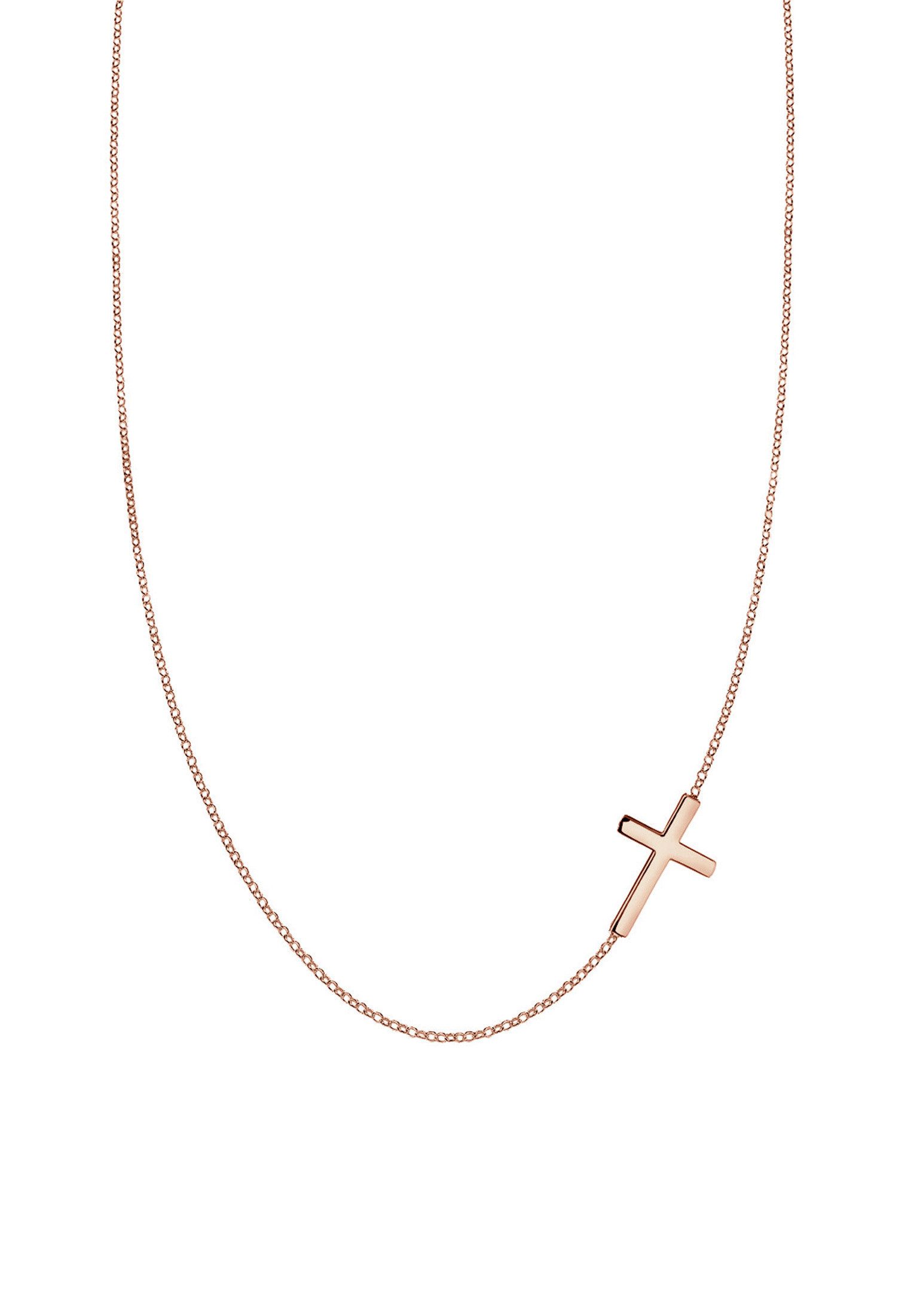 Elli Kette mit Anhänger mit Kreuz Schlicht 925 Sterling Silber, Kreuz günstig online kaufen