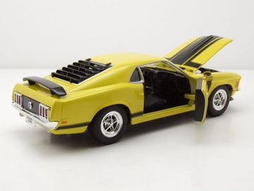 Welly Modellauto Ford Mustang Boss 302 1970 gelb Modellauto 1:24 Welly, Maßstab 1:24