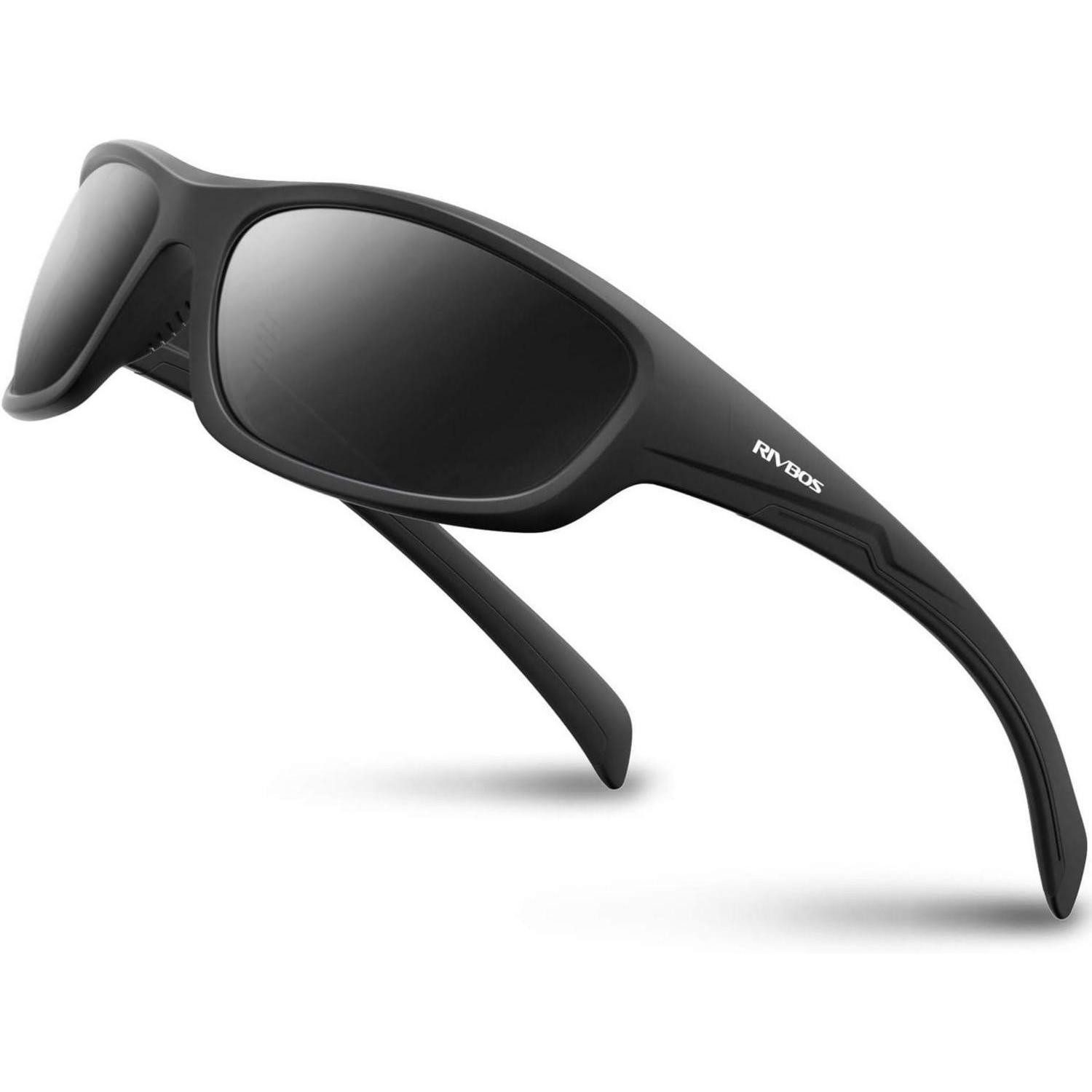 LuxusKollektion Fahrradbrille Sonnenbrille Radsport Damen Herren polarisierte UV400 32-schwarzgrau