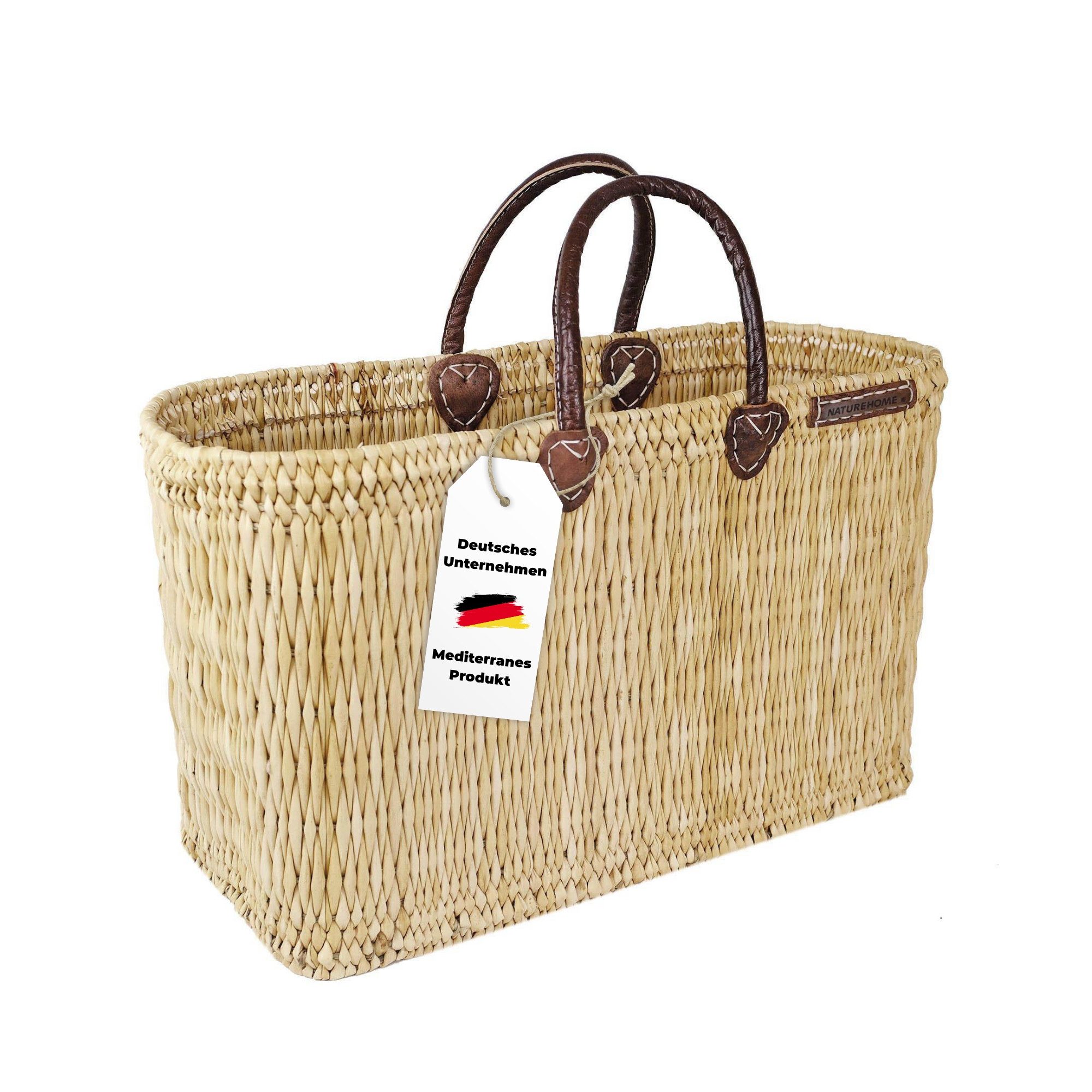 NATUREHOME Strandtasche Schilfrohrtasche L, Handarbeit, Echtes Schilfrohr, günstig online kaufen