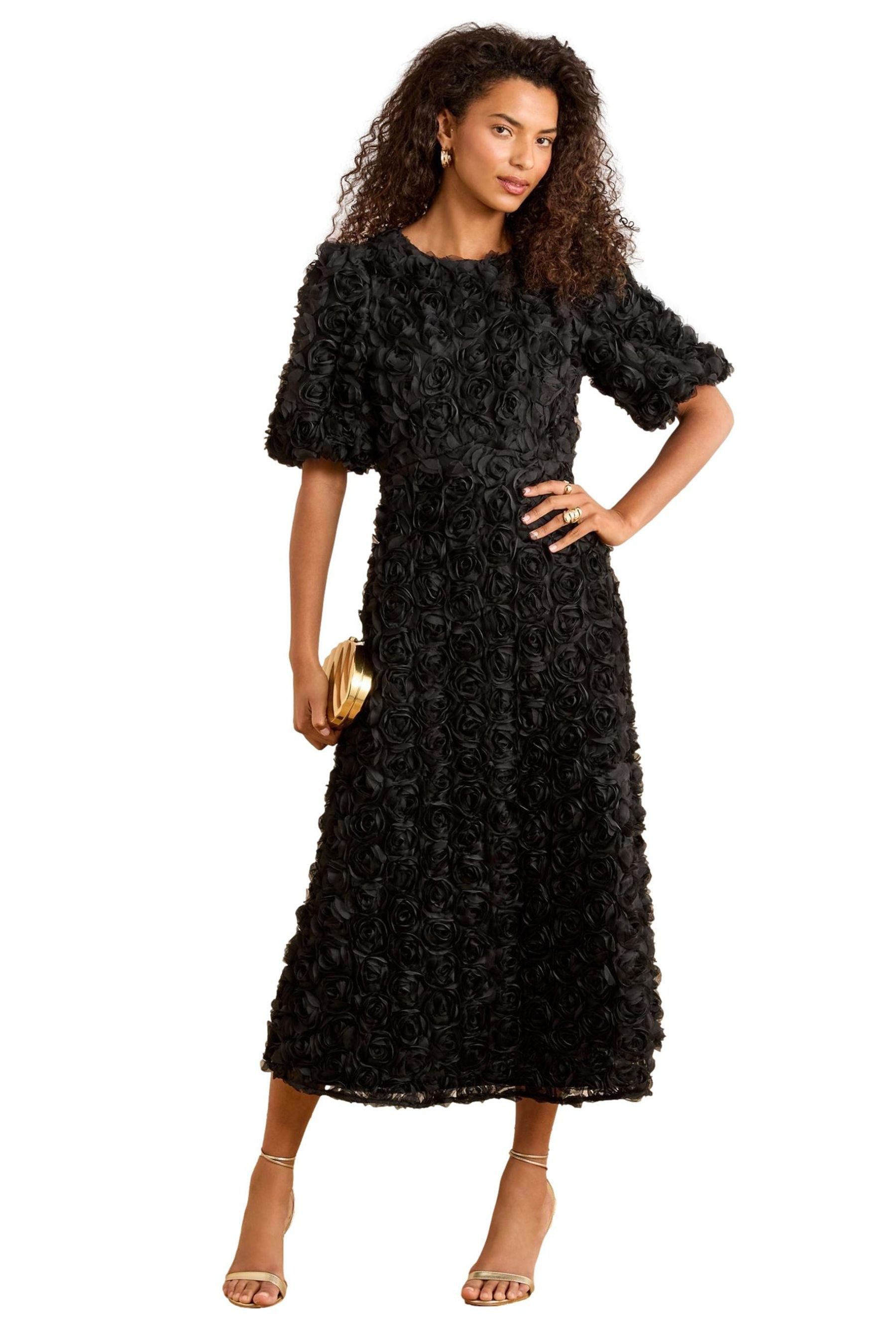 Love & Roses Midikleid Love & Roses Midikleid mit Puffärmeln (1-tlg) günstig online kaufen