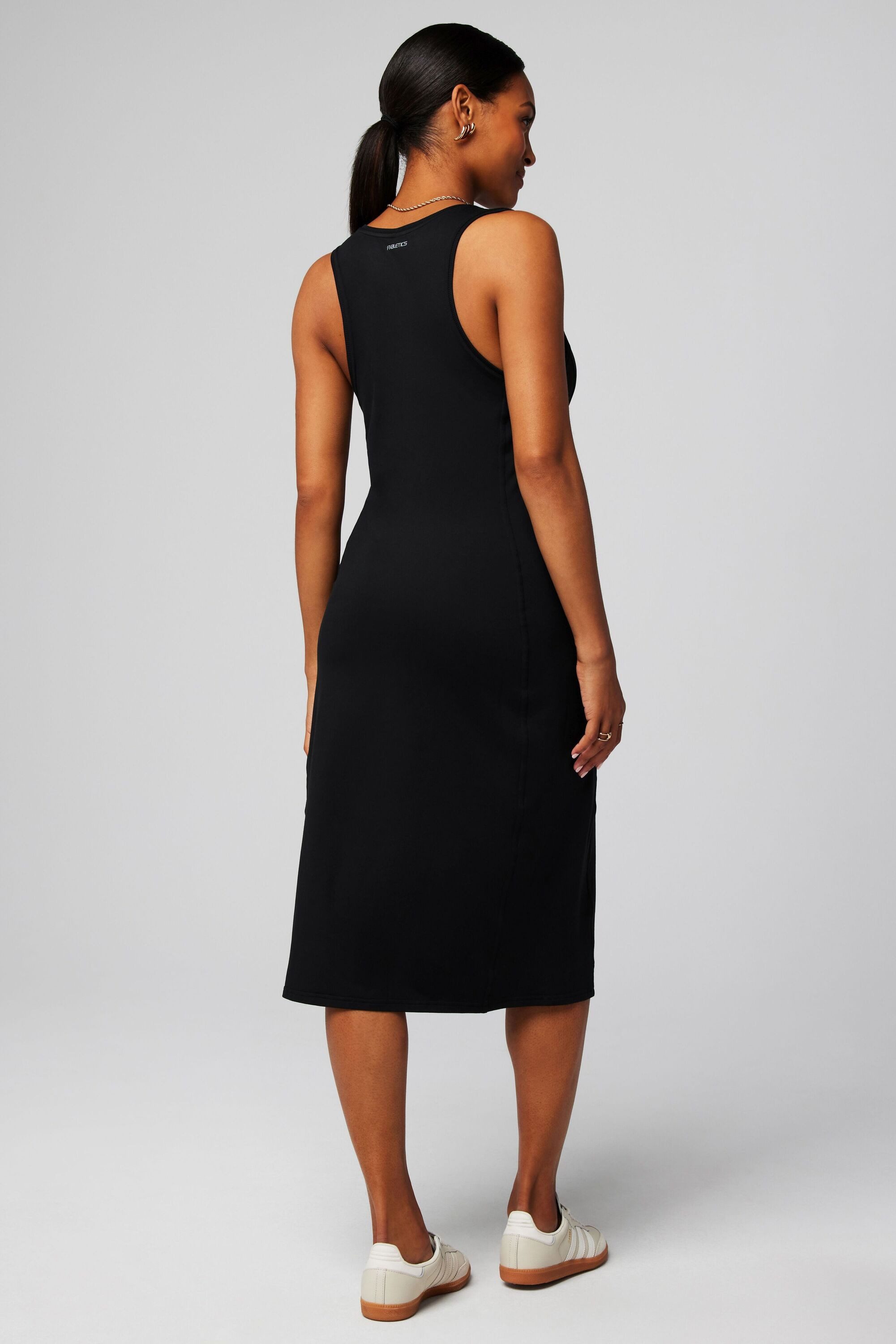 Fabletics Shirtkleid CLOUD JERSEY MIDI DRESS (1-tlg) mit Schlitzdetail