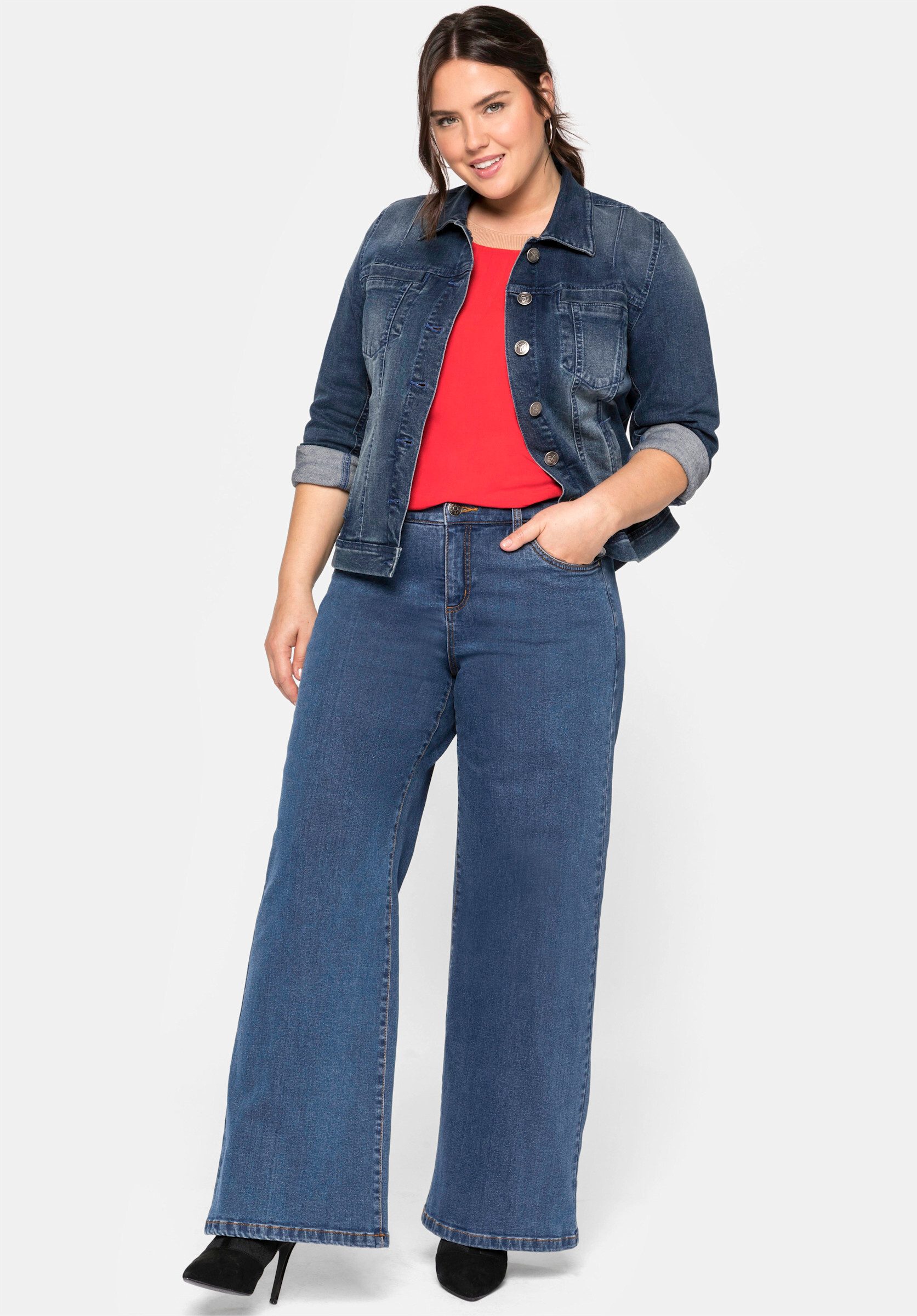 Sheego Allwetterjacke Jeansjacke . in modisch kurzer Form günstig online kaufen