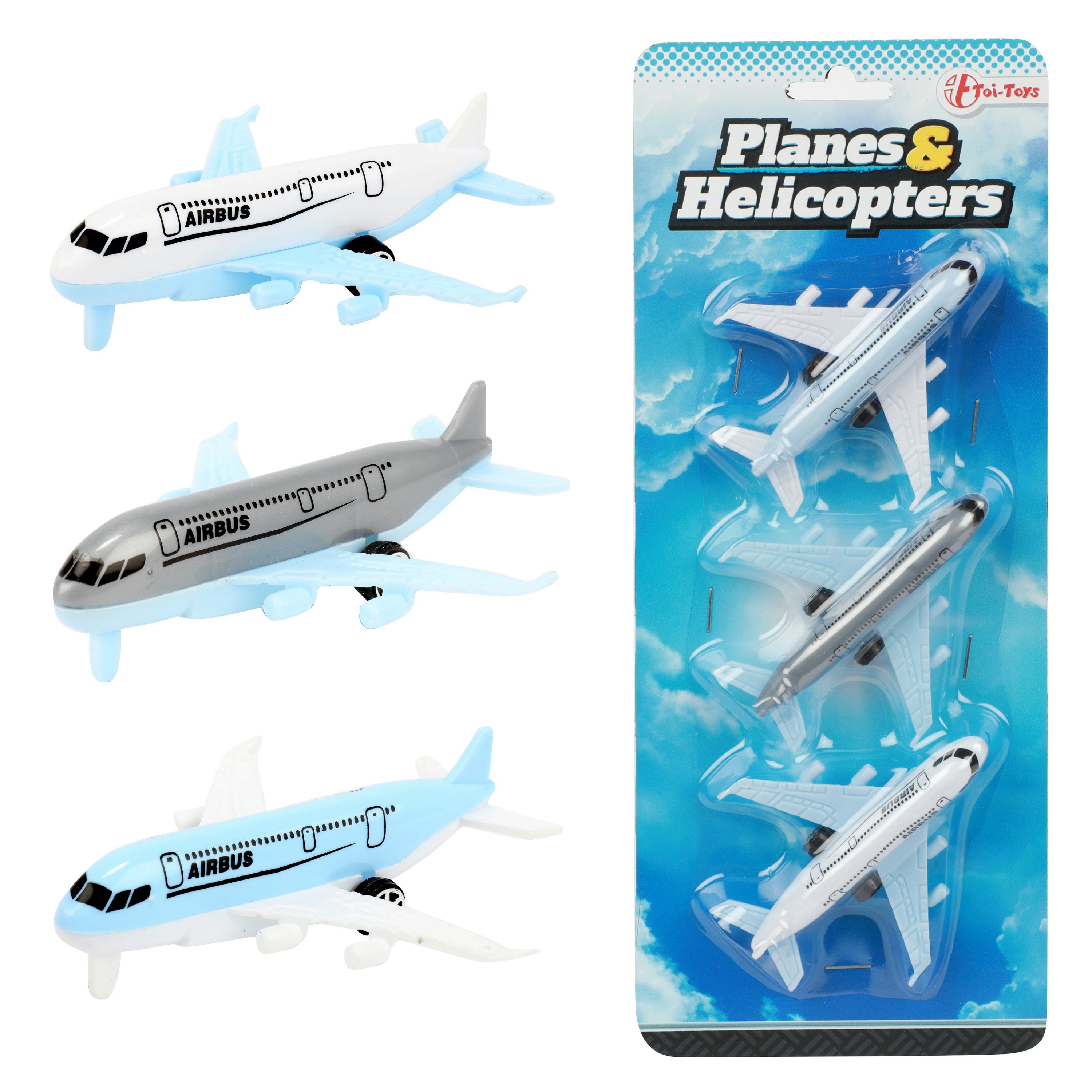 Toi-Toys Spielzeug-Auto Spielzeugflugzeuge - Airbus Flugzeuge (3 Stück) günstig online kaufen