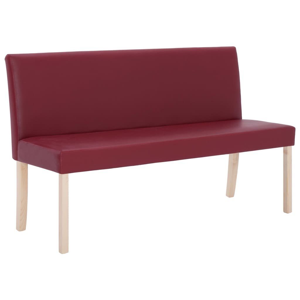 furnicato Truhenbank Sitzbank 139,5 cm Weinrot Kunstleder (1-St)