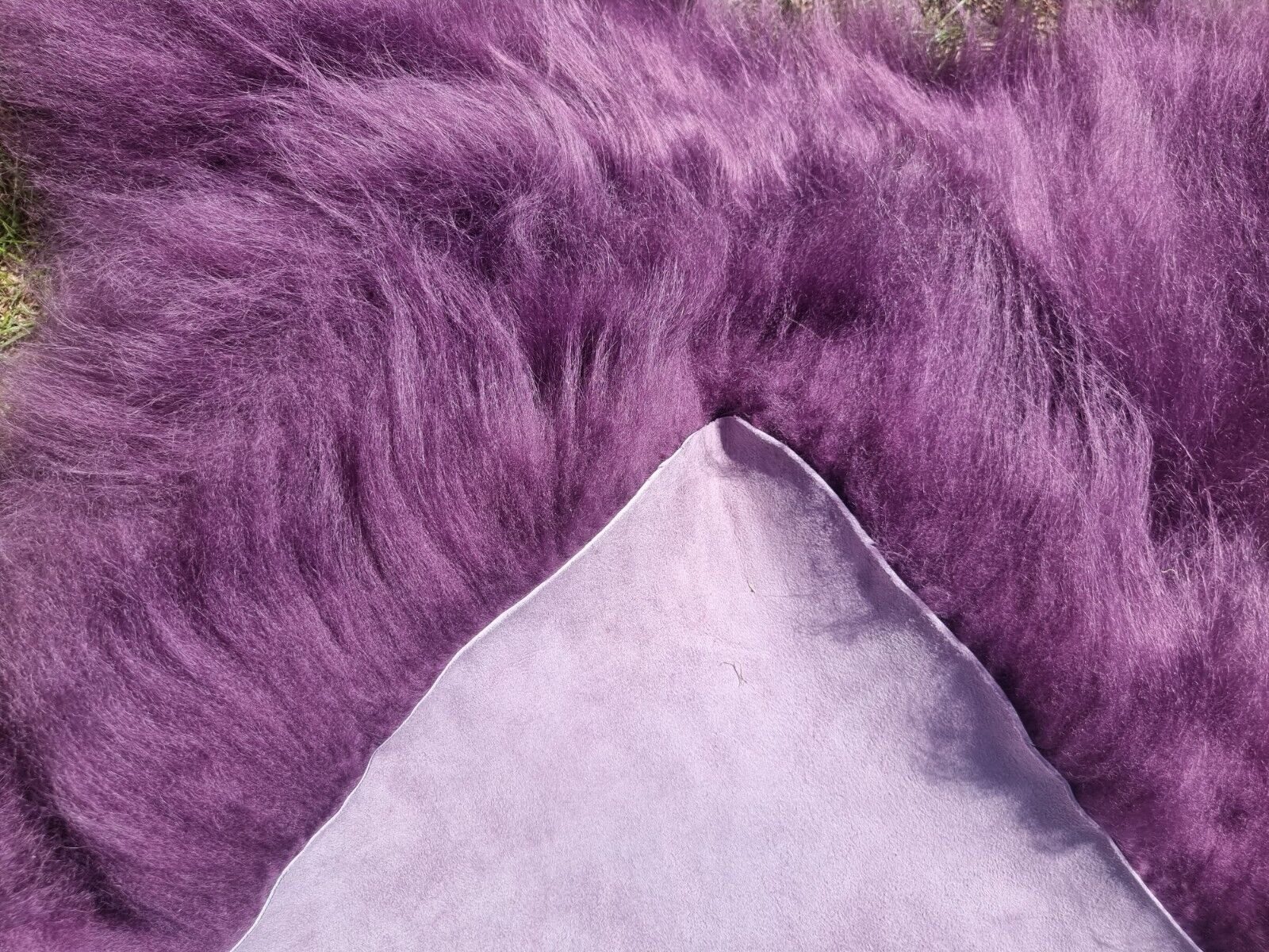 Provellus Fellteppich Premium Island Lammfell Schaffell Bunt Gefärbt Weich Fell Teppich, 30x30cm eckig