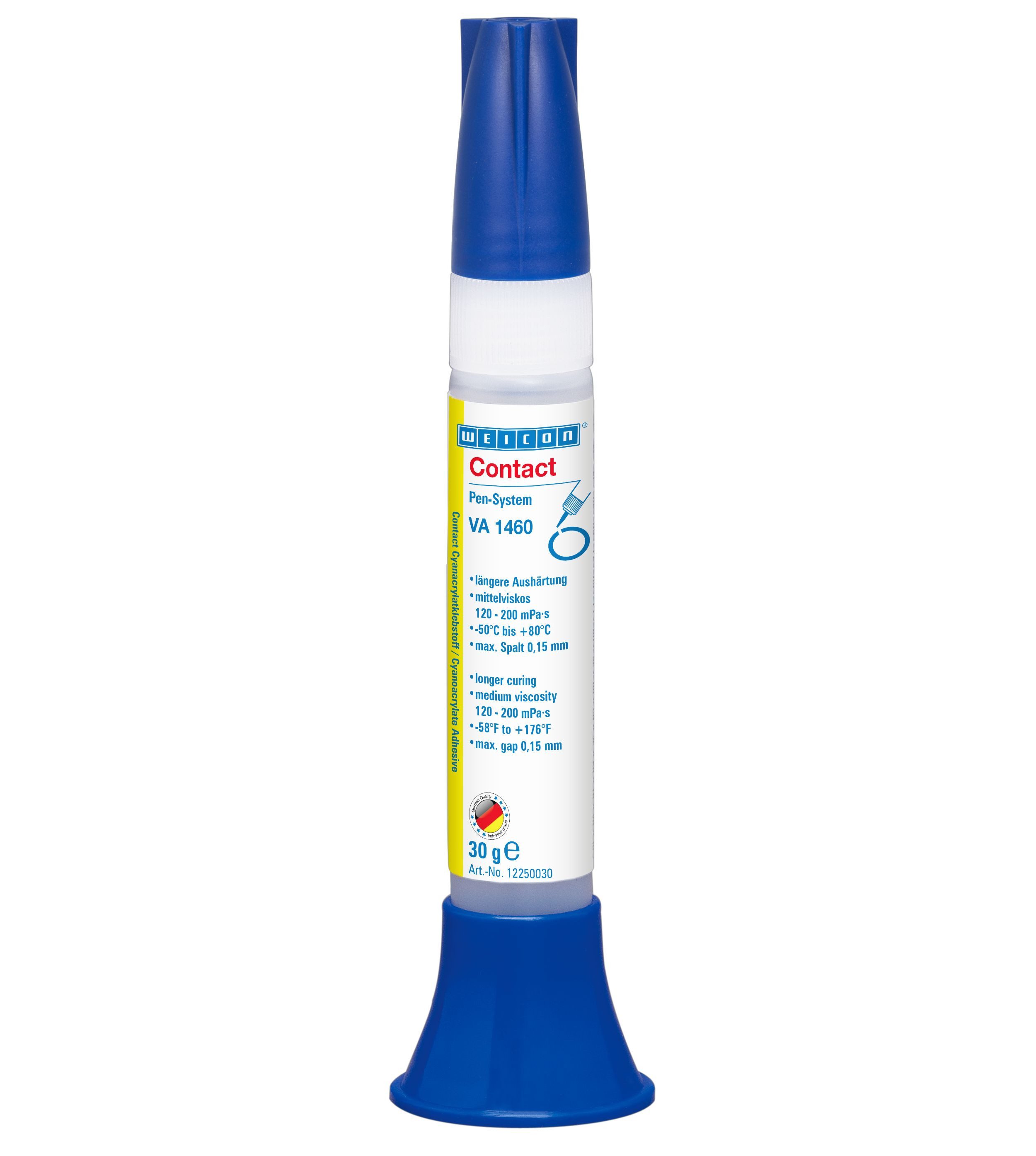 WEICON Sekundenkleber VA 1460 Cyanacrylat-Klebstoff, (Pen), Cyanacrylatklebstoff für spezielle Anforderungen, mittelviskos