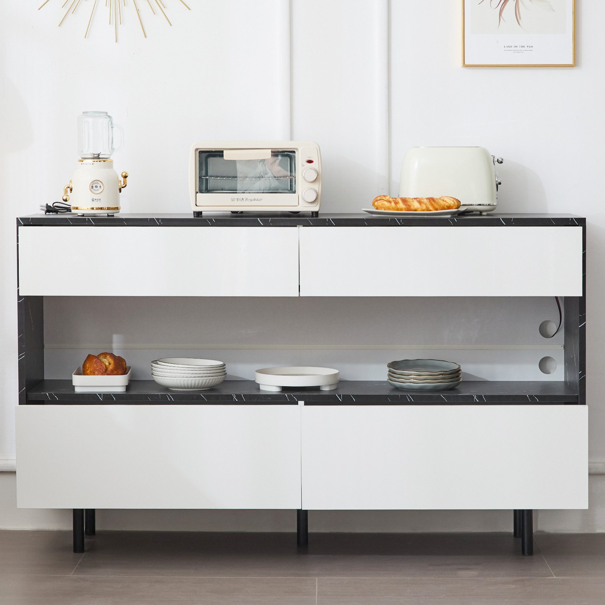 HAUSS SPOLE Sideboard Kommode mit schubladen,Beistellschrank günstig online kaufen
