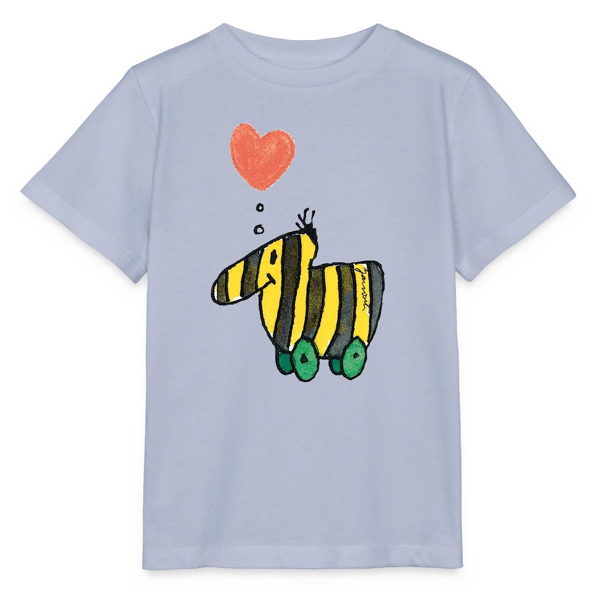 Spreadshirt T-Shirt Janosch Große Tigerente Mit Herz Liebe Kinder Basic T-Shirt (1-tlg)