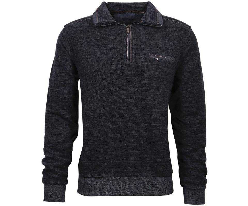 Mode Monte Carlo Sweatshirt Sweat-Shirt Troyer Zip Marine