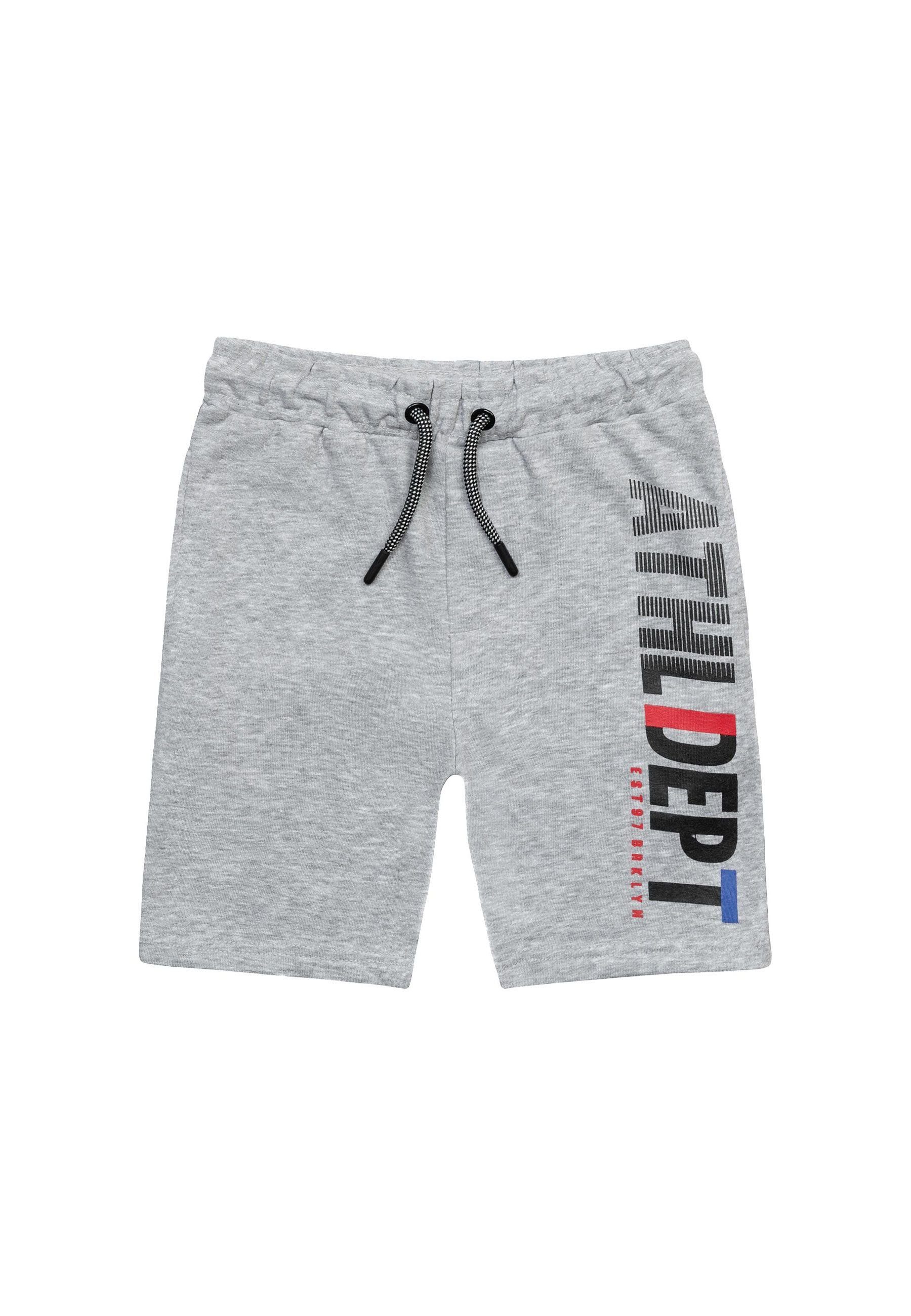 MINOTI Sweatshorts Shorts mit Aufschrift (1y-14y) Grau