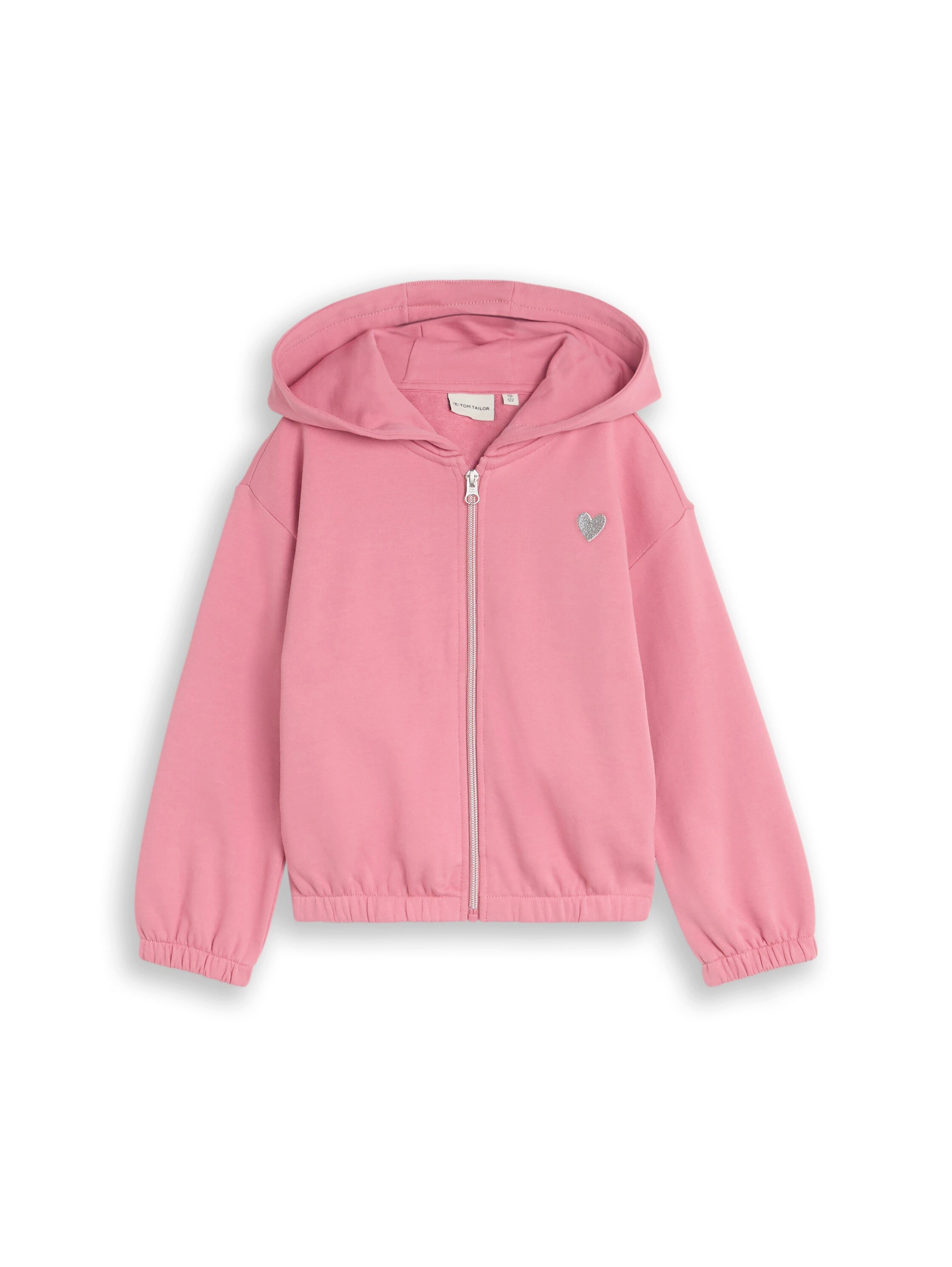 TOM TAILOR Sweatjacke mit Kapuze und Herz-Stickerei / for Girls