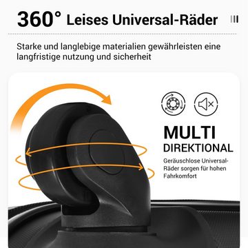 Flieks Trolleyset, 4 Rollen, (3 tlg), Kofferset Hartschalentrolley Handgepäck Reisekoffer Set