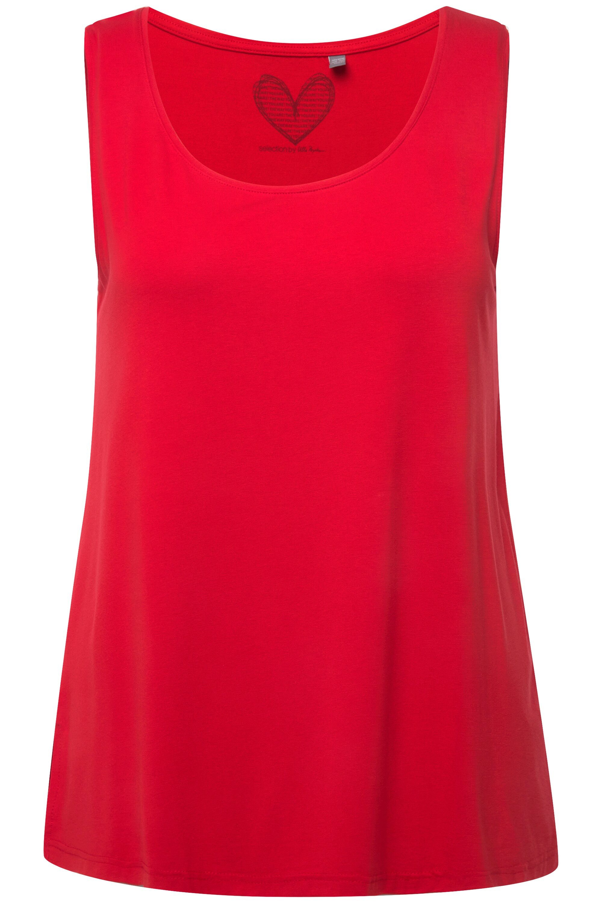 Ulla Popken Longtop Top Stretch Seitenschlitze Crêpe-Qualität günstig online kaufen