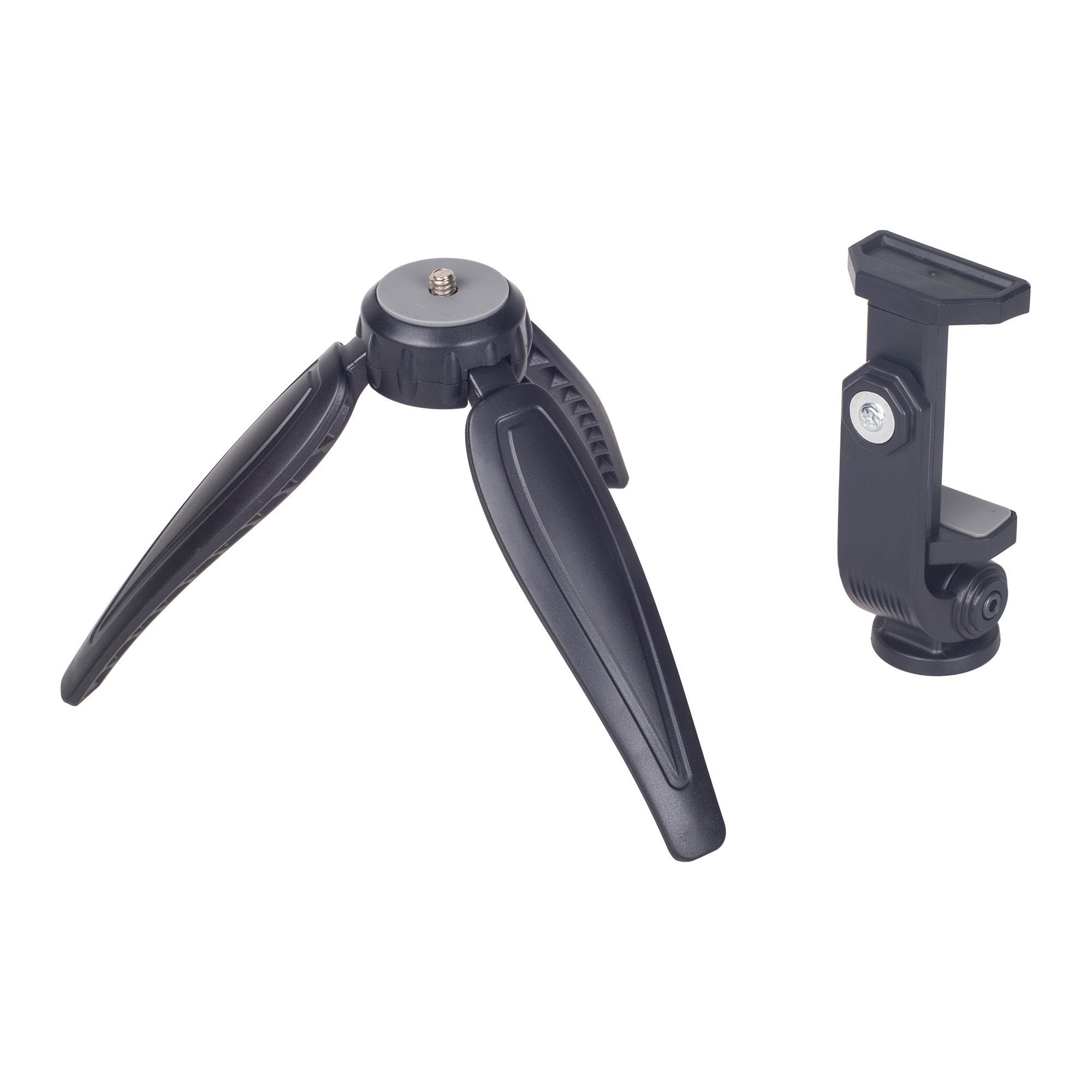 ayex Kompaktes Mini-Tripod Ministativ mit beweglicher Smartphonehalterung bis Zoll 7