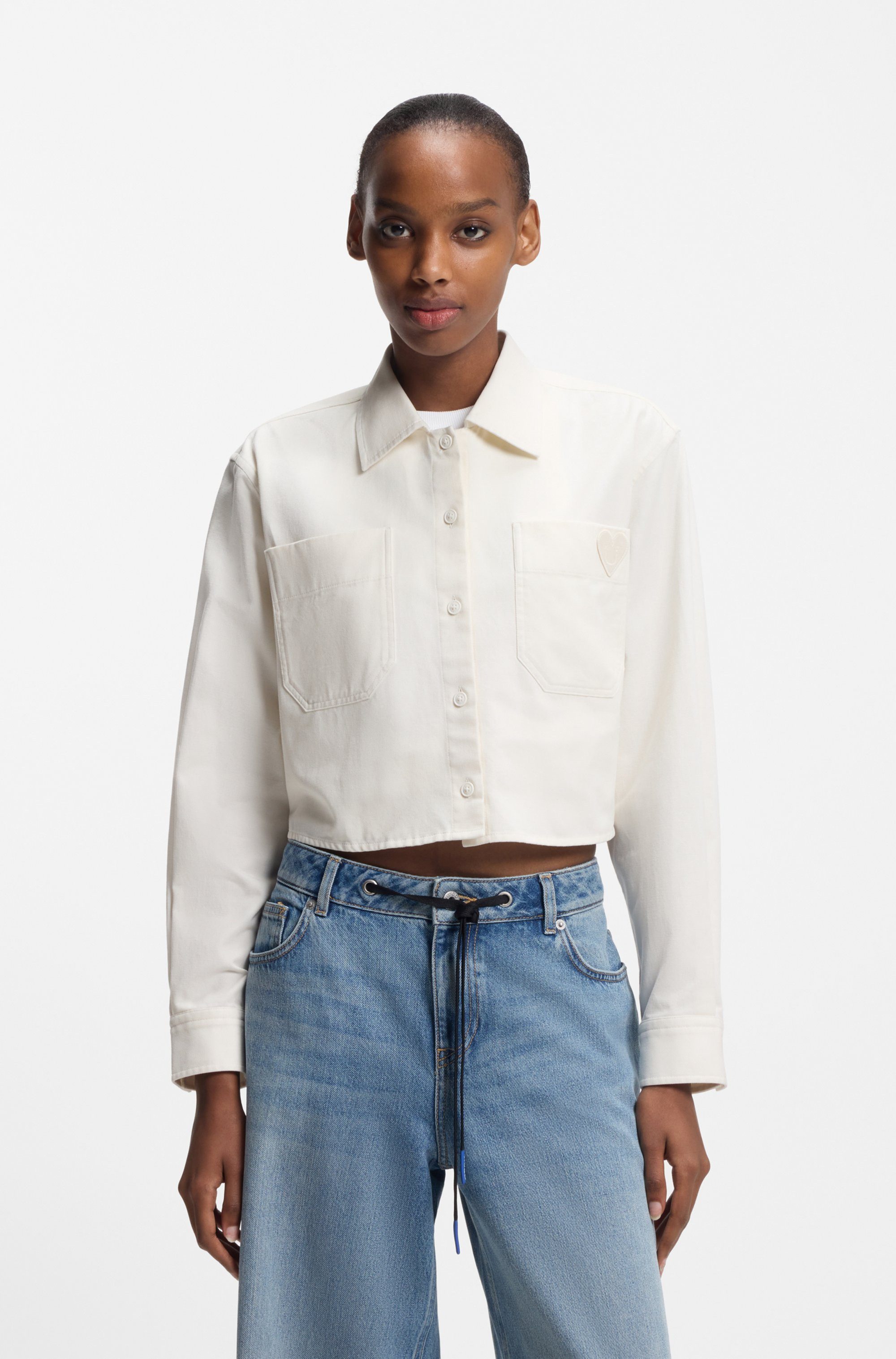 HUGO Blue Hemdbluse Edia im Loose Fit günstig online kaufen