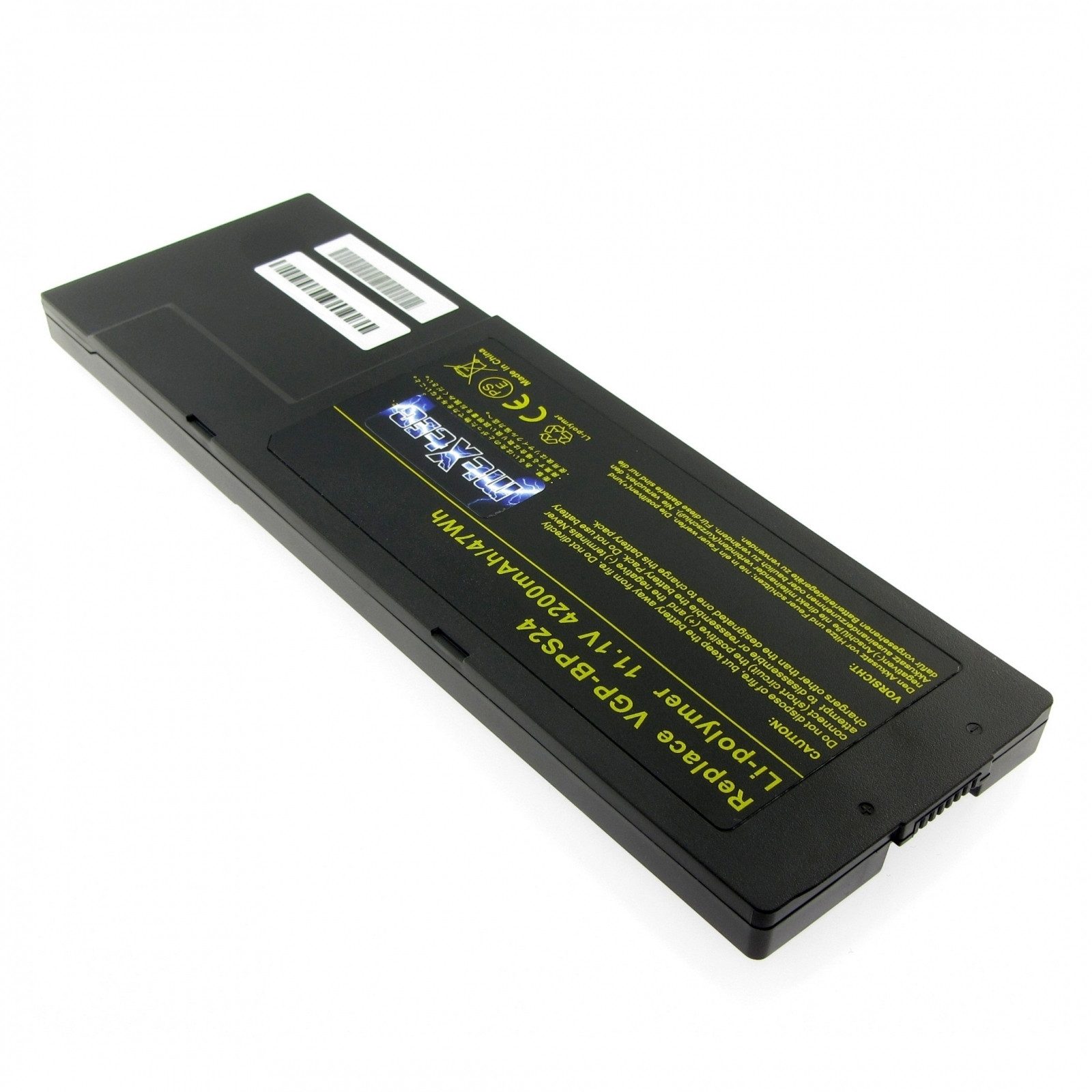 4400mAh für 6 48 MTXtec VGP-BPS24, Zellen, Wh, Typ LiPolymer, (LiPoly) Zellen, Laptop-Akku, Akku Lithium-Polymer 11.1V,