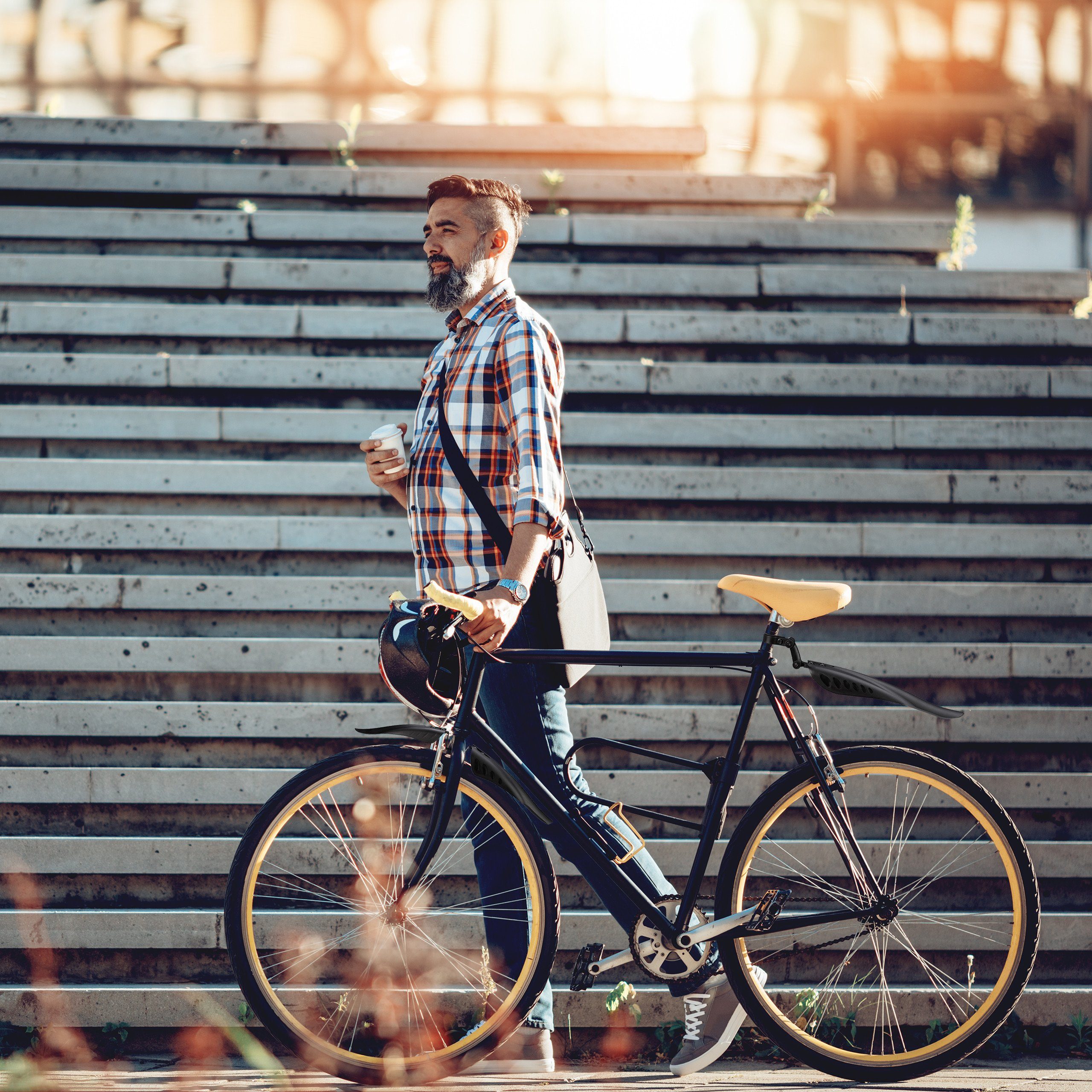 relaxdays Schutzblech 3 x Schutzblech Set vorn und hinten