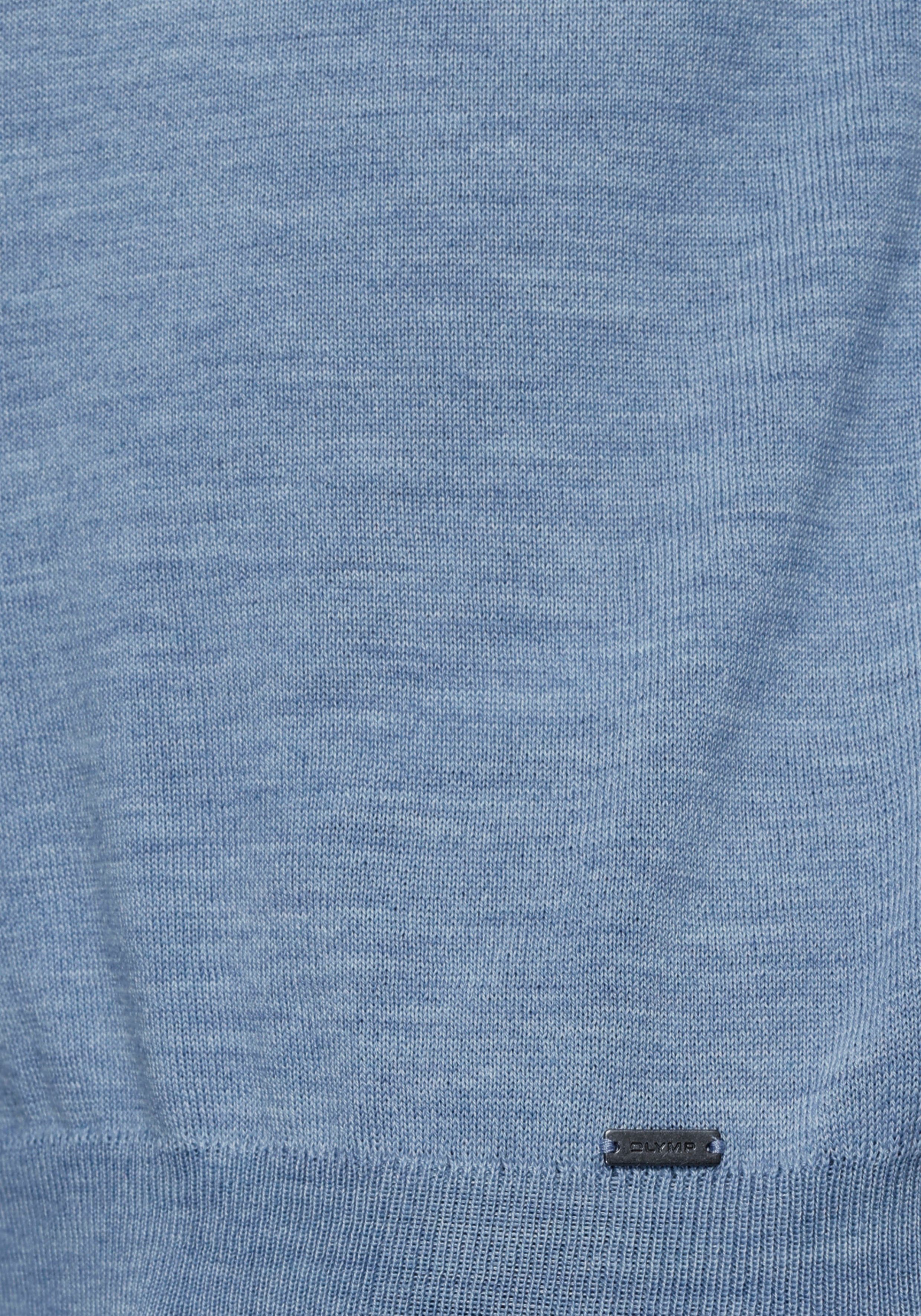 OLYMP Luxor klassischer V-Ausschnitt-Pullover Strickpullover bleu