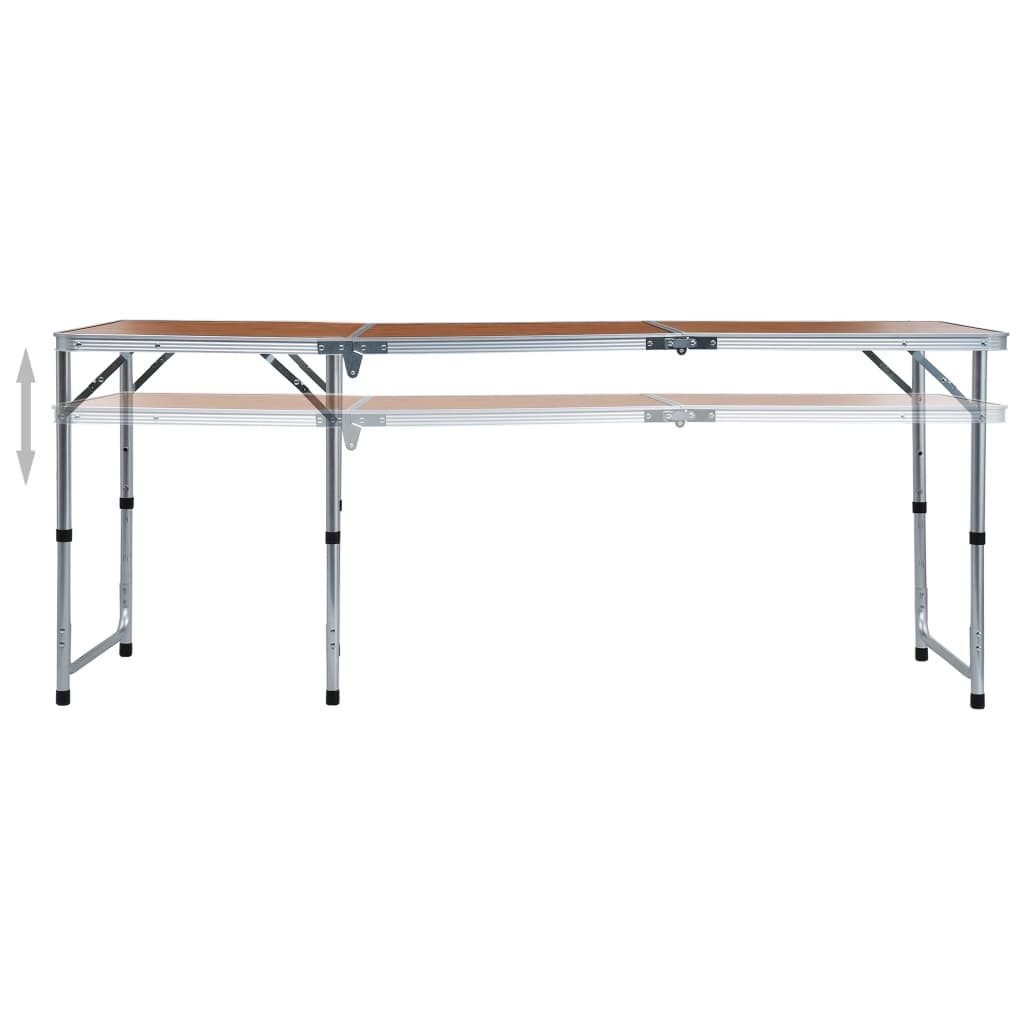 vidaXL Campingstuhl Klappbarer Campingtisch Aluminium 180 x 60 cm (1 St)