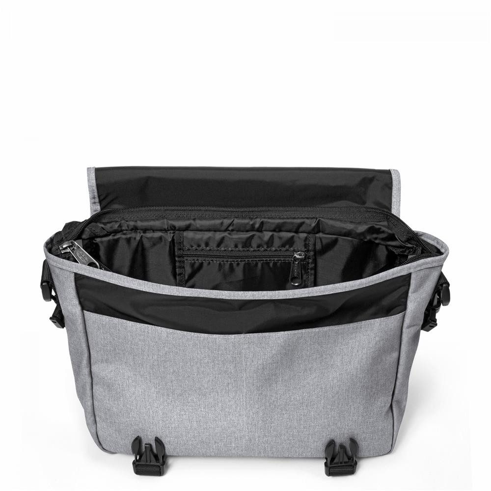 Eastpak Umhängetasche JR Umhängetasche 11,5 L wasserbeständig, Sunday Grau, Gepolsterter Gurt, abnehmbar, wasserbeständig