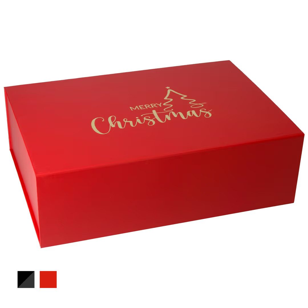 Thumbnail - ideas in Boxes Geschenkbox für Weihnachten, Premium Geschenkkarton mit Deckel, 33x22x10 cm mit Magnetverschluss, Wiederv...