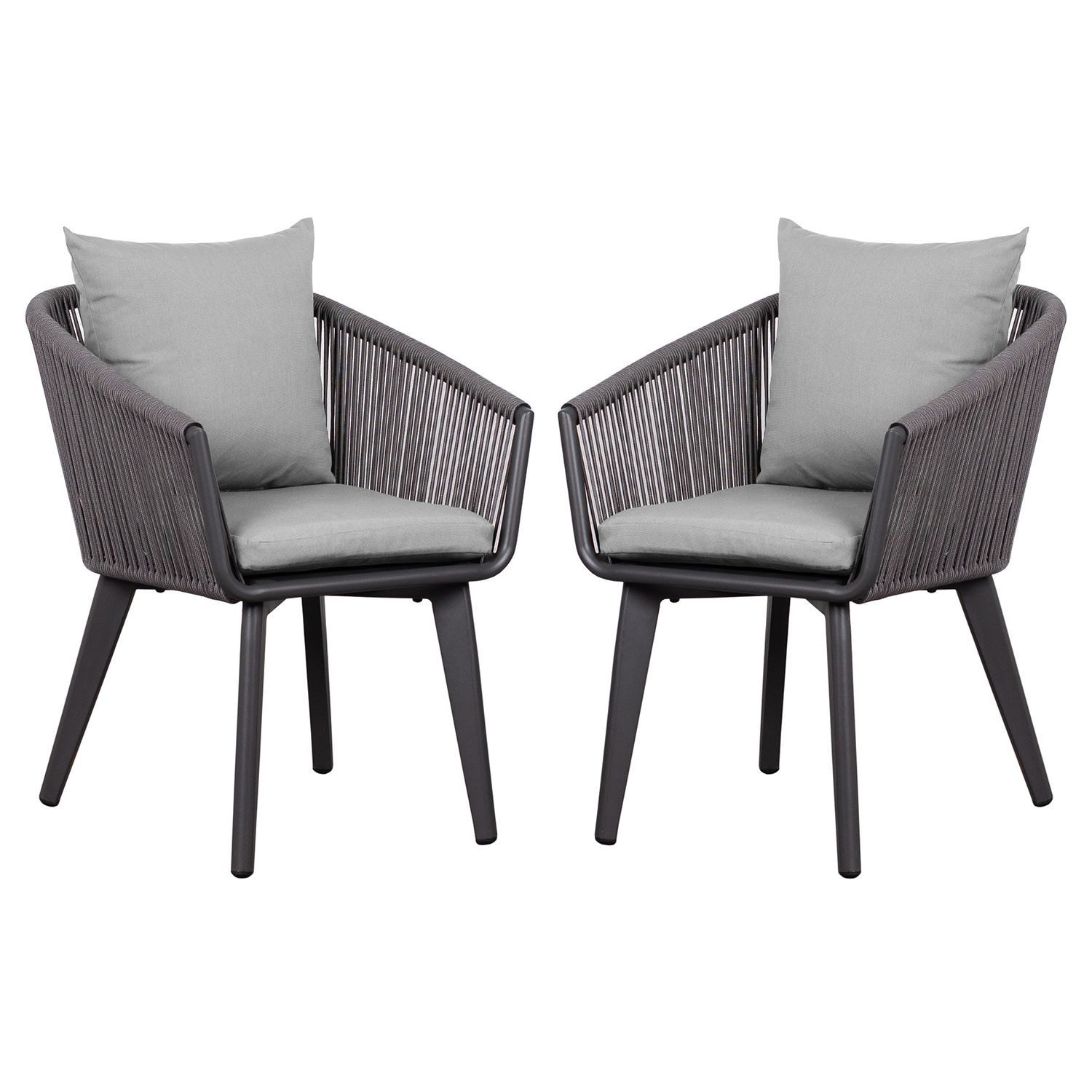 bene living Gartenstuhl 2er Set Diningsessel Cadiz (2 St), Aluminum-Gestell günstig online kaufen