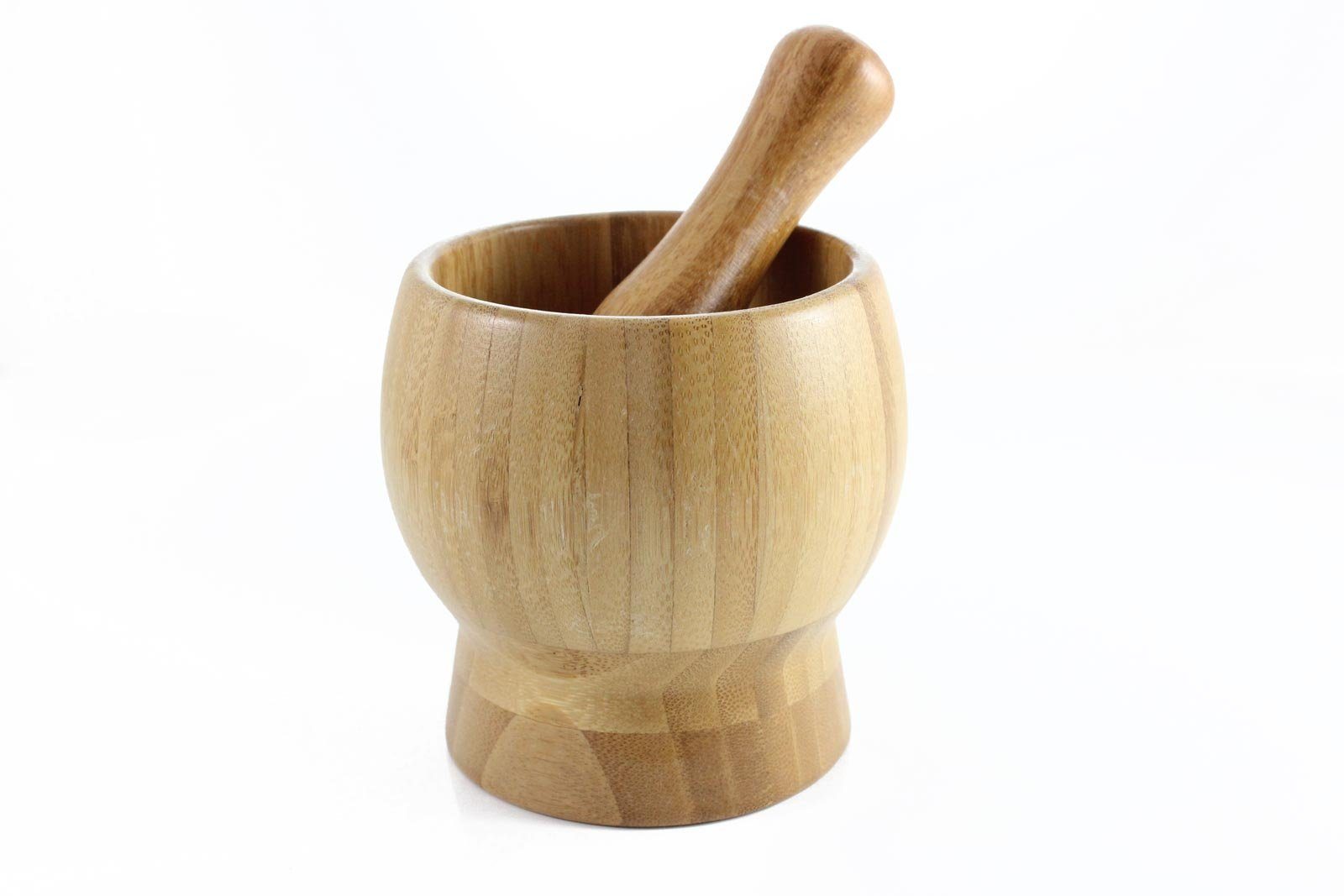 Sendez Mörser mit Stössel aus Holz Ø11 Schlegel Zerkleinerer Gewürzmörser Zermahlen, (2-tlg)