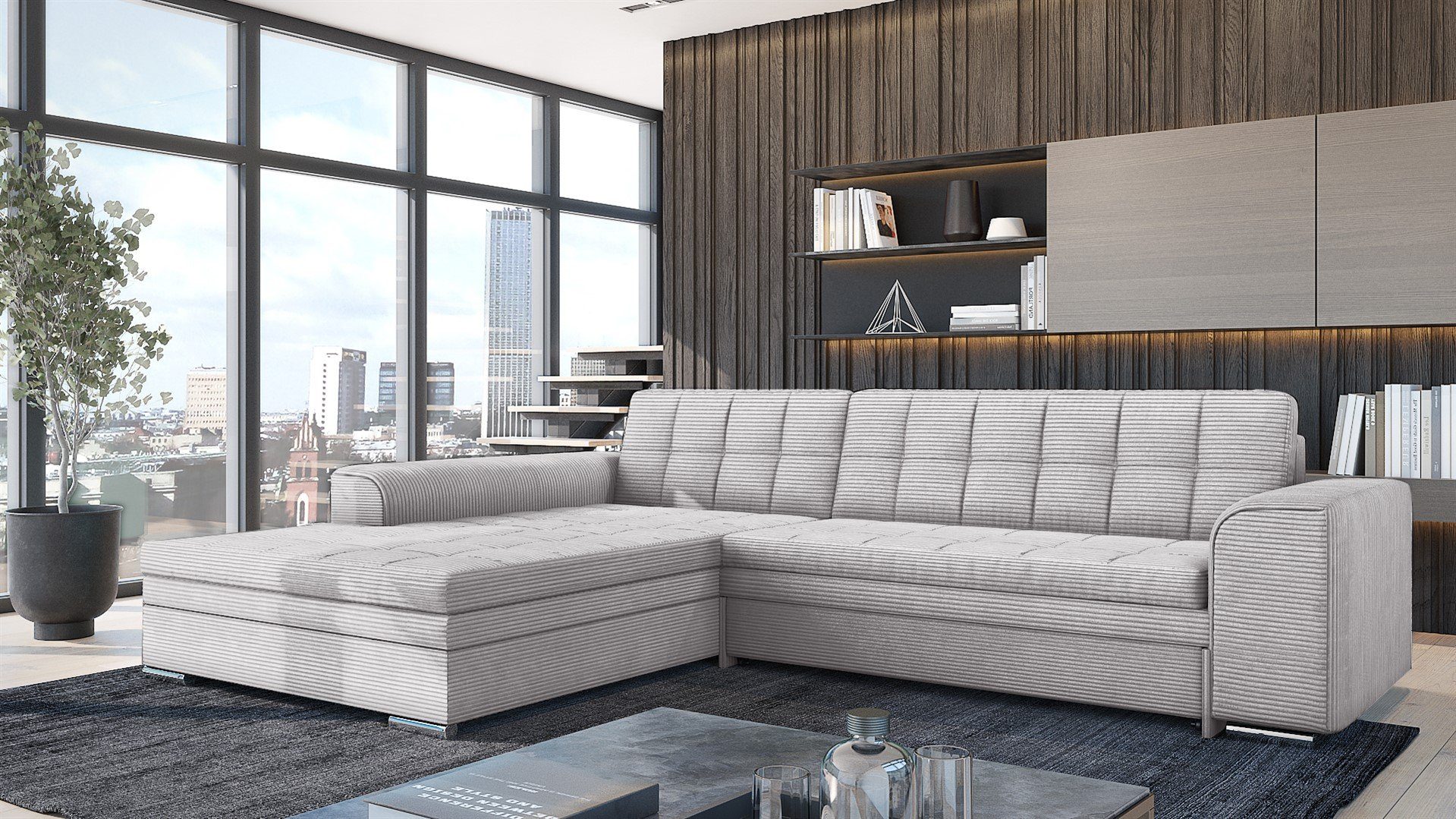 Fun Möbel Ecksofa Sofa SARRA Ottomane günstig online kaufen