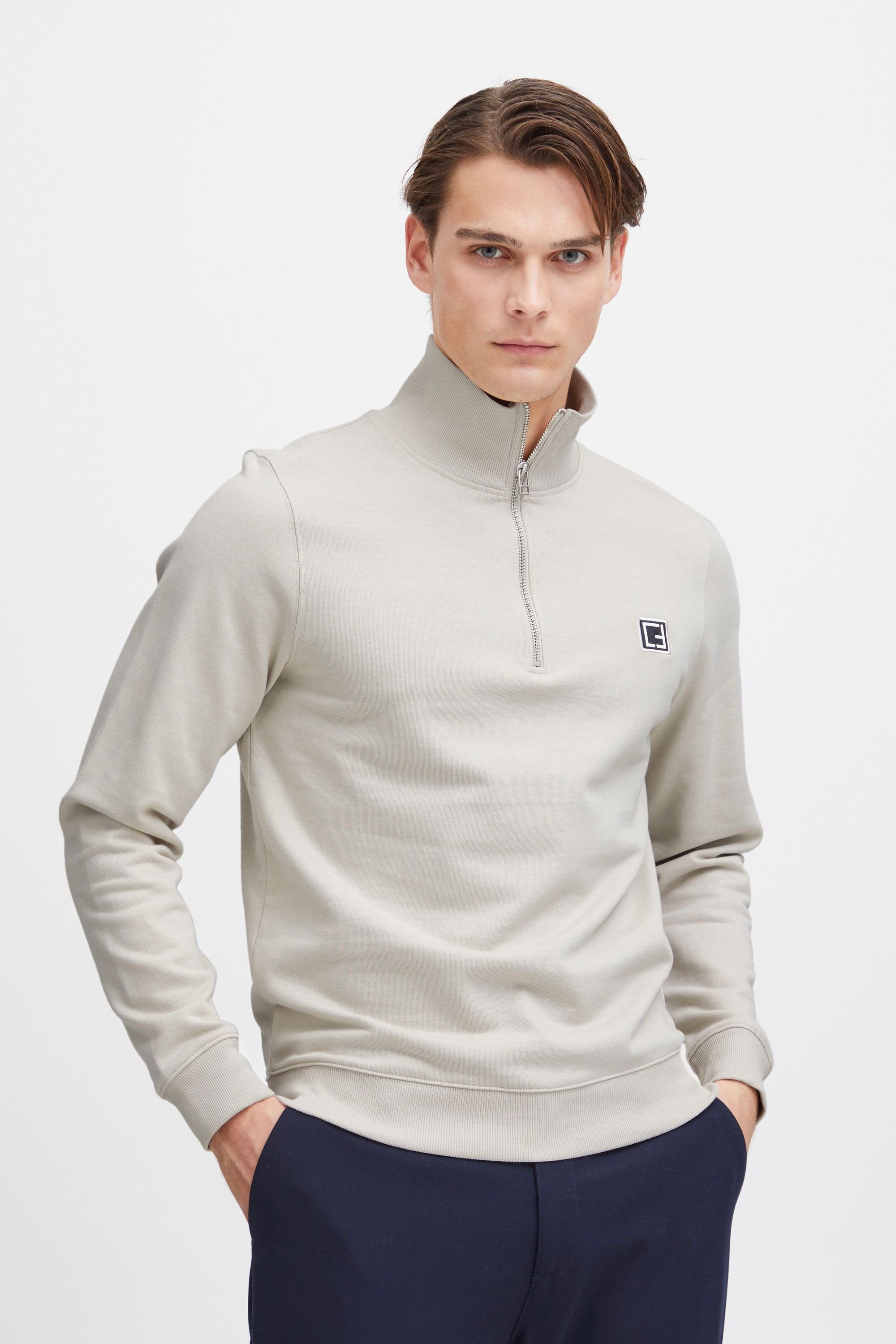 Casual Friday Troyer CFSebastian 0130 halfzip sweatshirt Basic Troyer mit Logostickerei