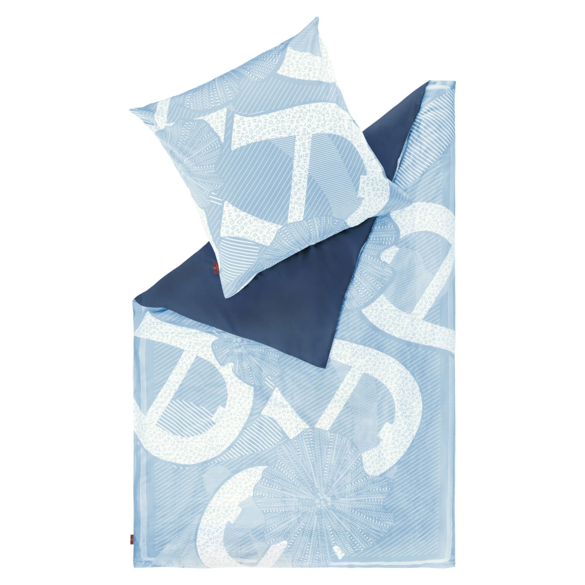 AIGNER Bettwäsche DENA Satin Bettwäsche, Baumwolle, 1 teilig, 135 x 200 cm in Blau