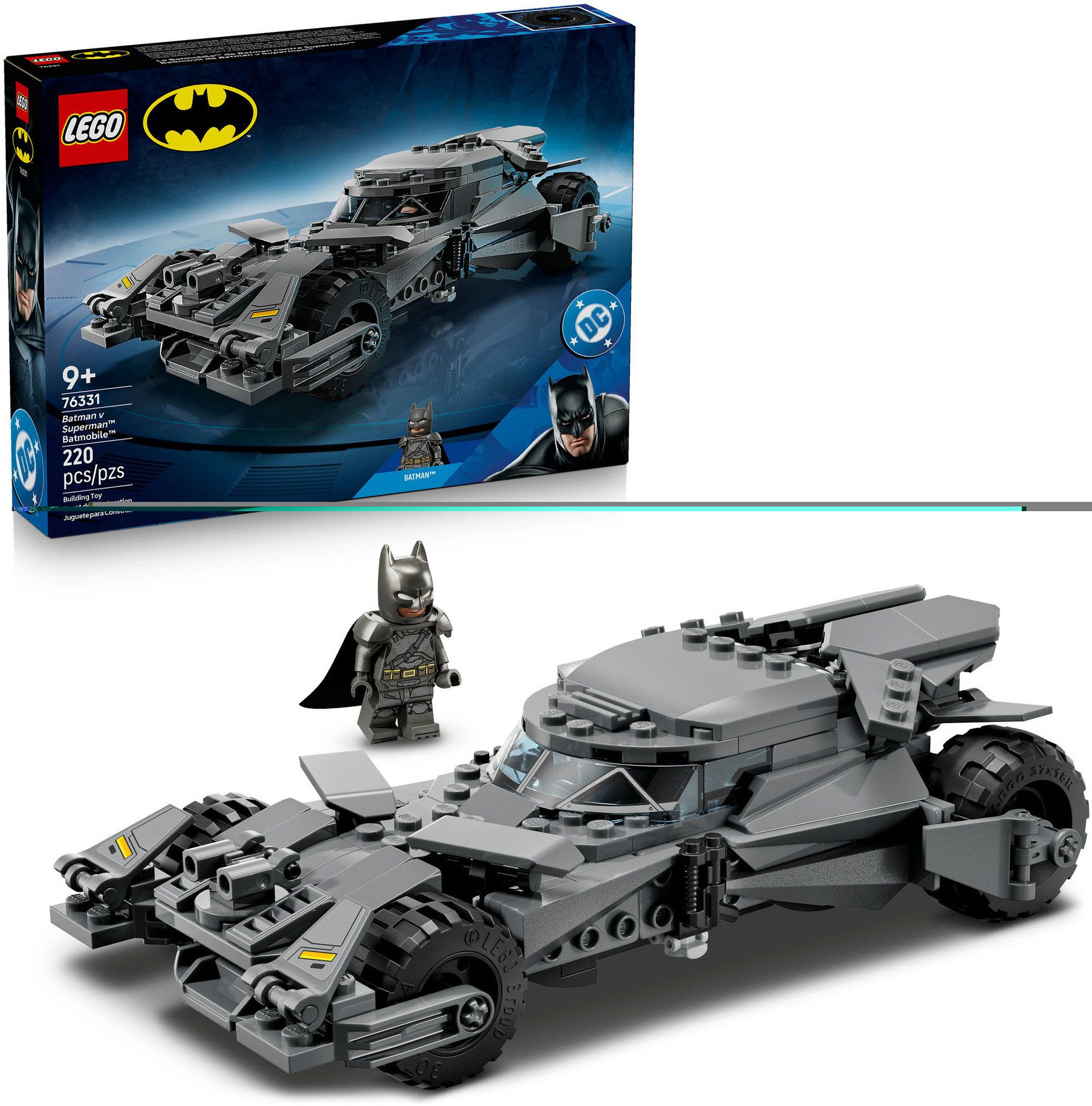 LEGO® Batman vs. Superman: Batmobil (76331), LEGO Super Heroes Konstruktionsspielsteine, (220 St)