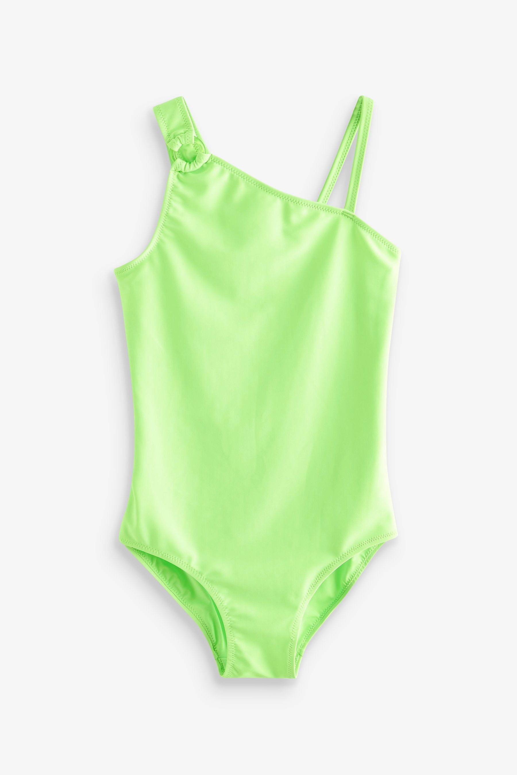 Next Badeanzug One-Shoulder-Badeanzug (1-St) Lime Green