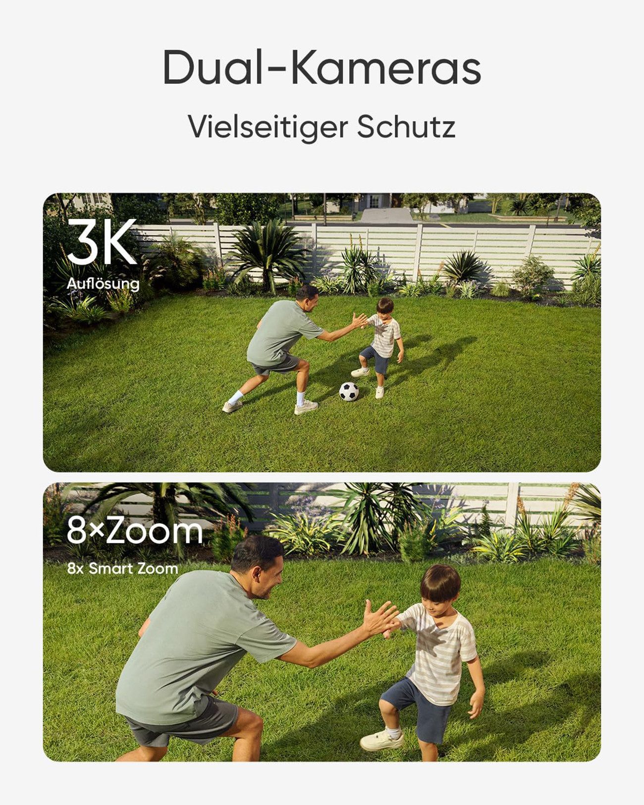 eufy Überwachungskamera Floodlight Cam E340 (Flutlichtkamera mit 2000 Lumen Helligkeit)