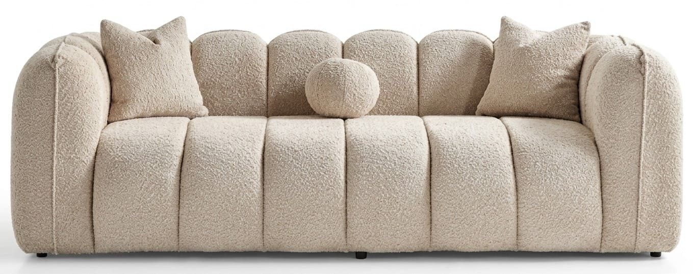 JVmoebel 3-Sitzer 3 Sitzer Sofa Wohnzimmer Modern Stoffbezug Mittlerer Härtegrad Neu, 1 Teile, Made in Europa