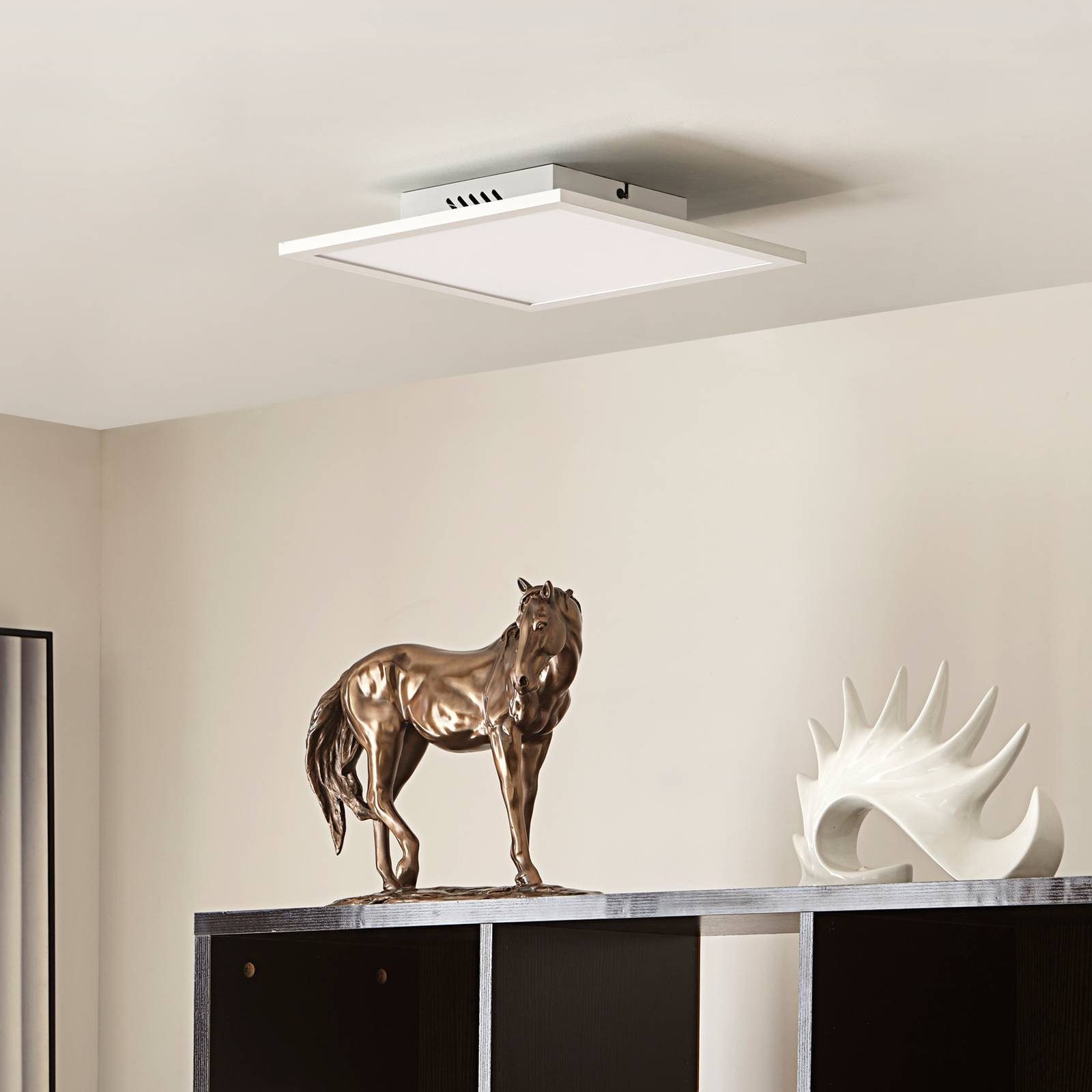 Lindby LED Panel Lamin, LED Weiß Farbwechsel warmweiß / tageslicht IP20 mit Fernbedienung, LED 17,5 gesamt, Farbwechsel warmweiß / tageslicht