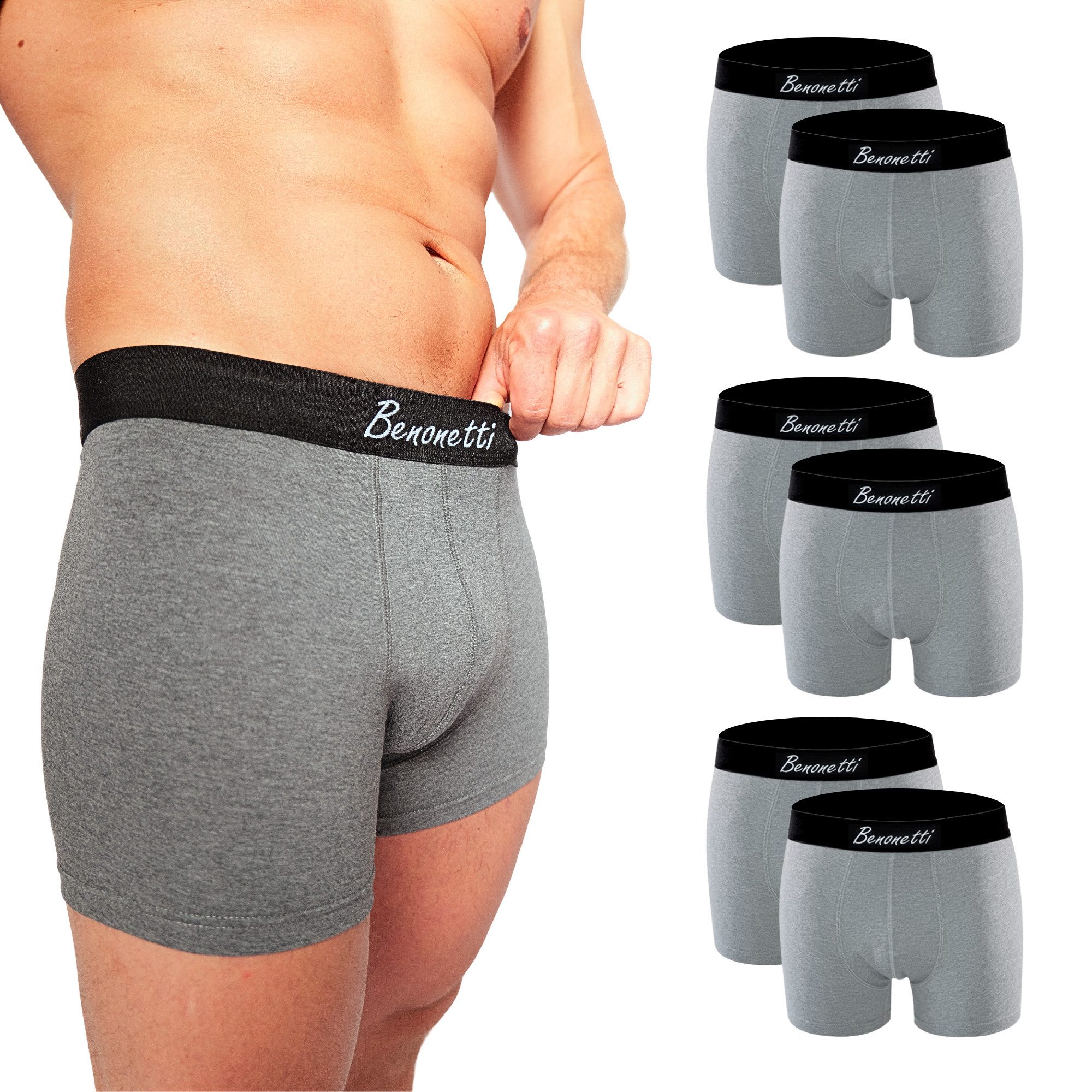 Benonetti Boxershorts weich, langlebig & atmungsaktiv, kein Aufrollen (6 Pa günstig online kaufen