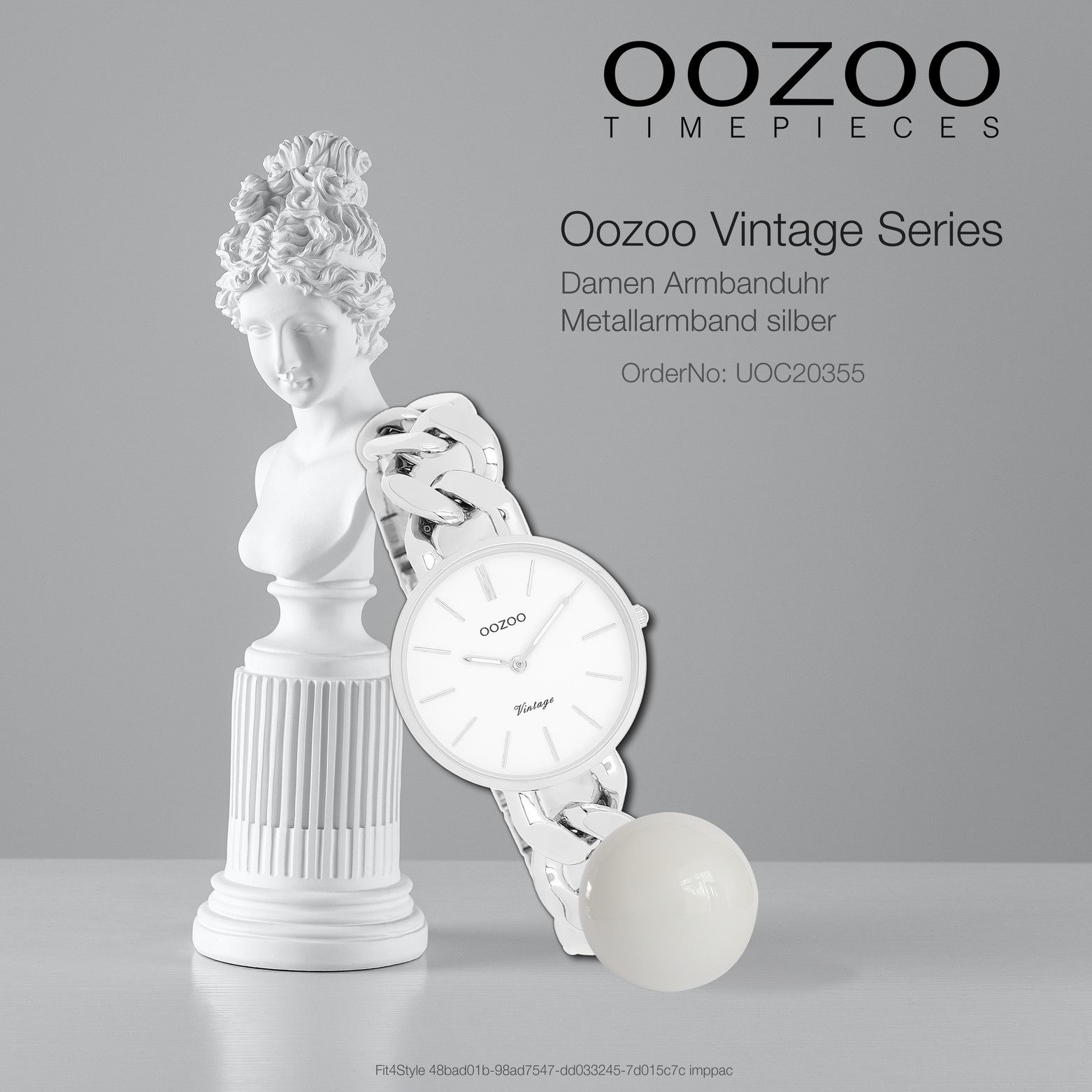 OOZOO Quarzuhr Oozoo Damen Armbanduhr Vintage Series, (Analoguhr), Damenuhr rund, mittel (ca. 32mm) Metallarmband, Fashion-Style