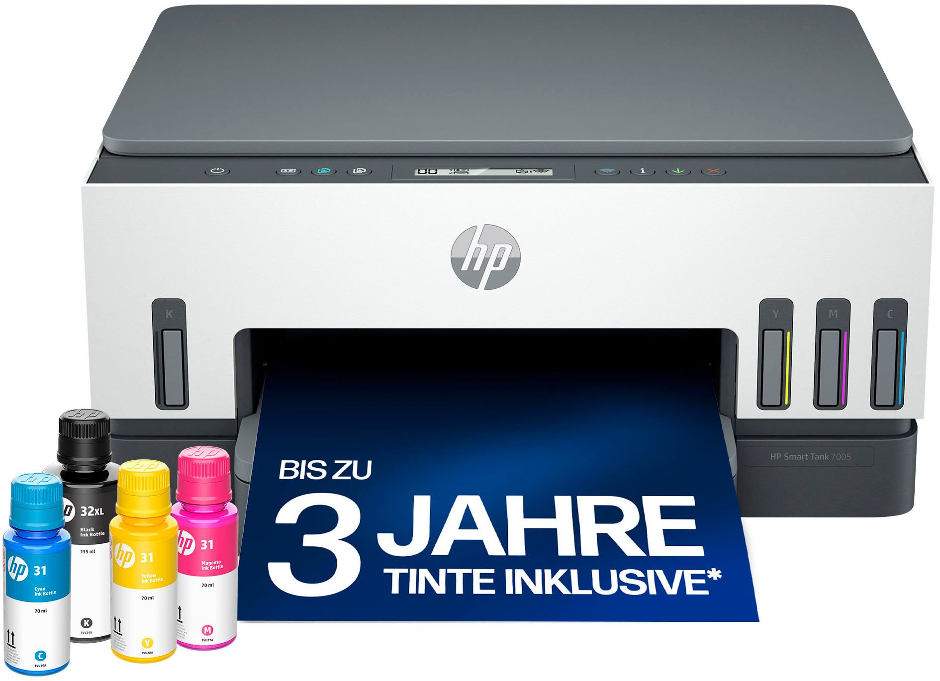 HP Smart Tank 7005 Multifunktionsdrucker, (WLAN (Wi-Fi), Bluetooth, Wi-Fi Direct, Bis zu 20€ Cashback sichern! Nur bis zum 31.10.2026)