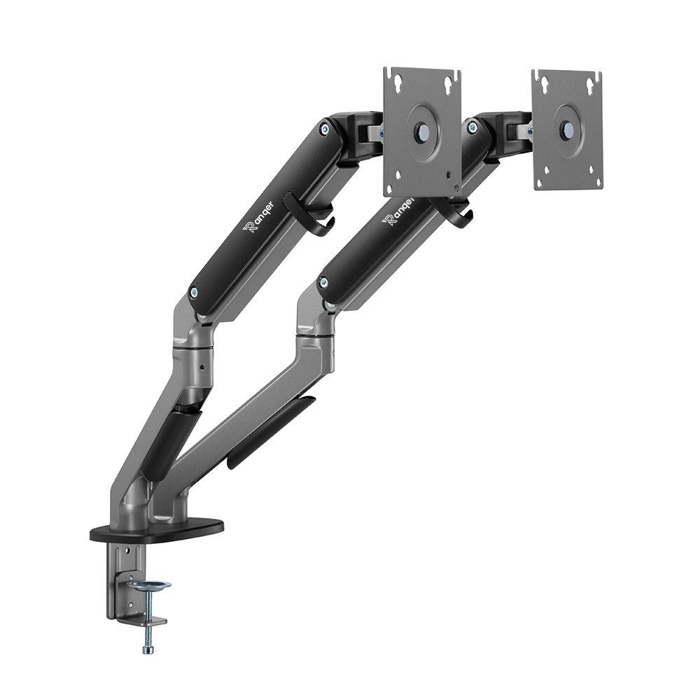 Ranqer Monitor-Halterung Pro Dual, (bis 35 Zoll, für zwei Monitore, Space Gray)