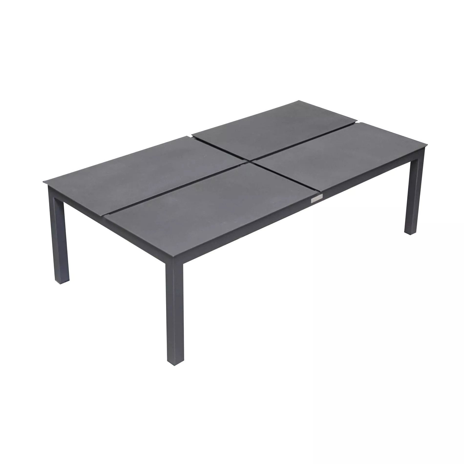 Jati & Kebon Gartentisch Liem (1 Stück), Loungetisch, Aluminium, 132 x 72 cm, Höhe 40 cm