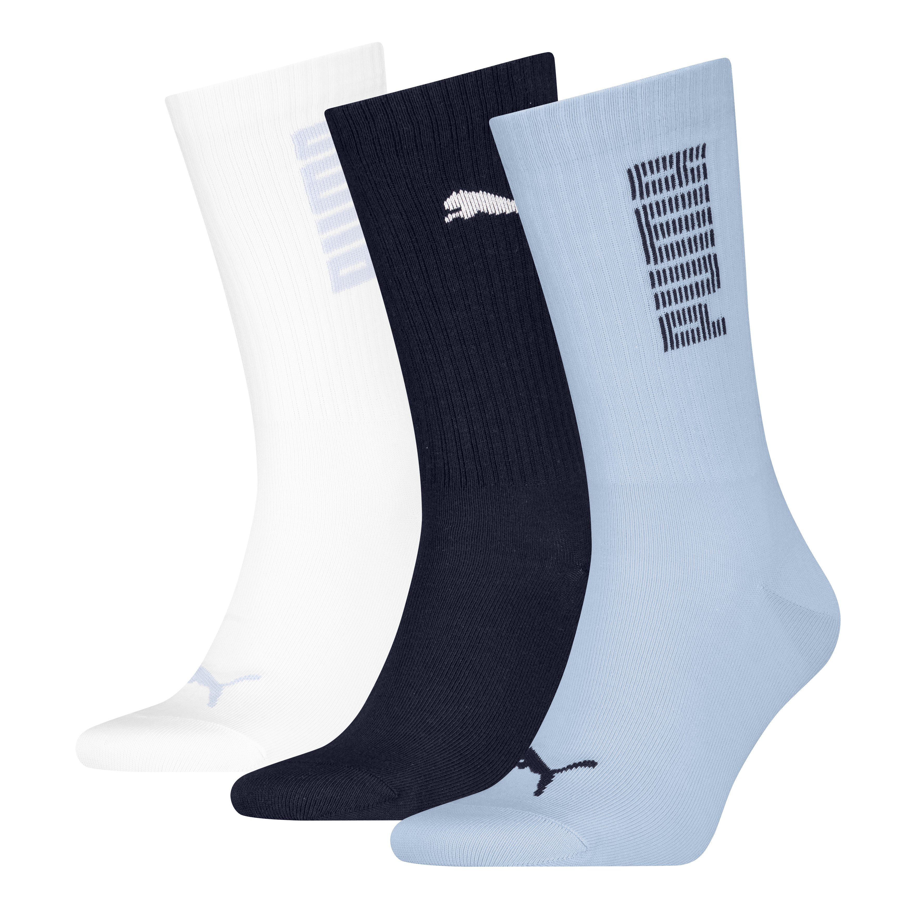 PUMA Socken PUMA UNISEX RIB LOGO CREW SOCK 3P (3-Paar, 3er Pack) günstig online kaufen