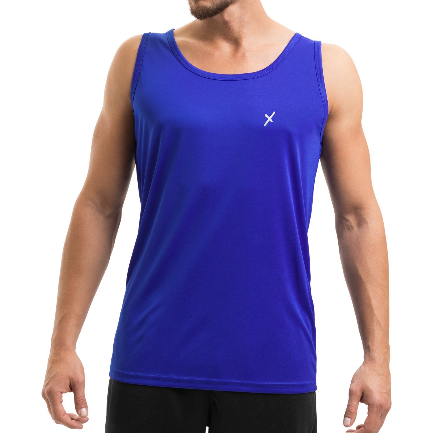 Shirt Sportswear Tanktop Collection CFLEX Fitness Royalblau Herren Sport Trainingsshirt