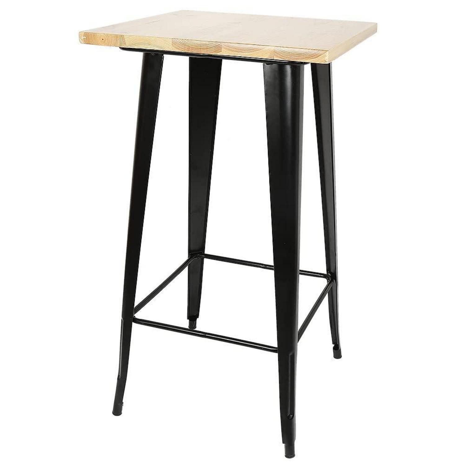 LuxusKollektion Stehtisch Bartisch Holz Metall 60x60x110cm (1-St)