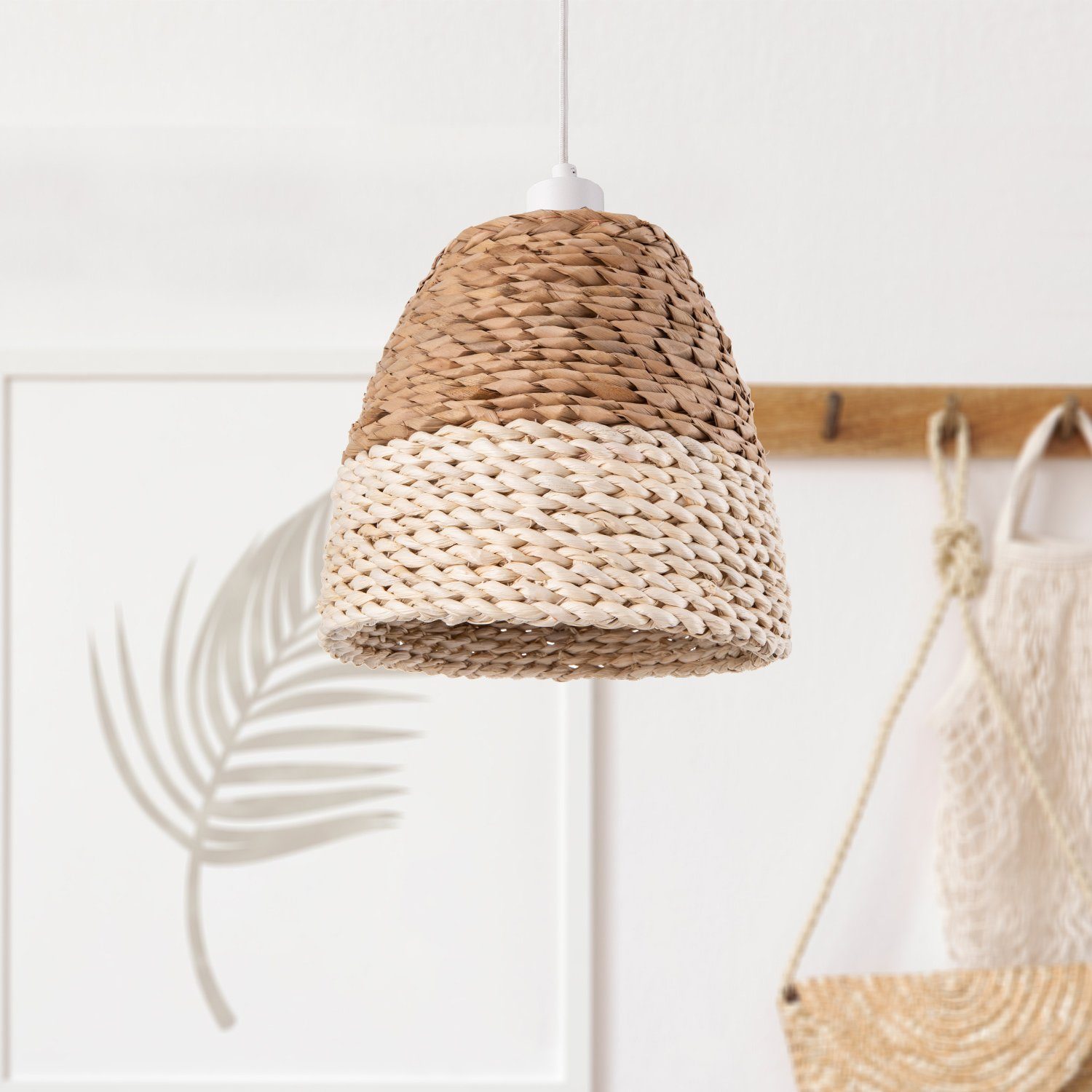 Paco Home Pendelleuchte Basto, ohne Leuchtmittel, Deckenlampe LED Wohnzimmer Und Schlafzimmer, Gras, Deko E27