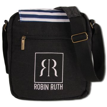 Robin Ruth Umhängetasche Robin Ruth Umhängetasche Baumwolle (Umhängetasche), Umhängetasche Baumwolle, Polyester, schwarz, hellblau ca. 25cm hoch