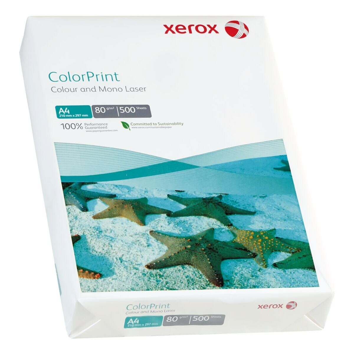 Xerox Farblaser-Druckerpapier ColorPrint, Format 80 Blatt A4, g/m², CIE, 171 DIN 500